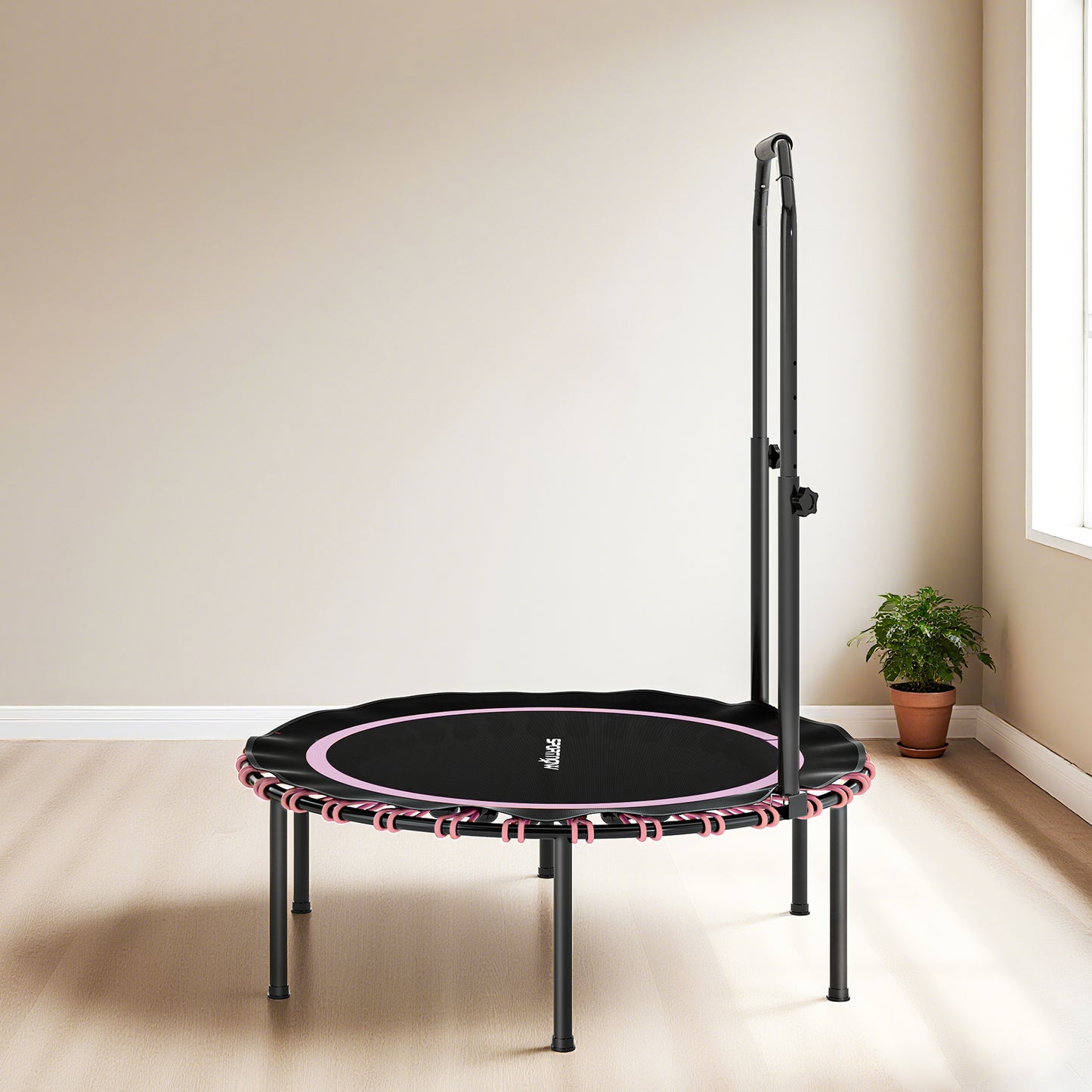 40" Foldable Fitness Trampoline Rebounder with Handle