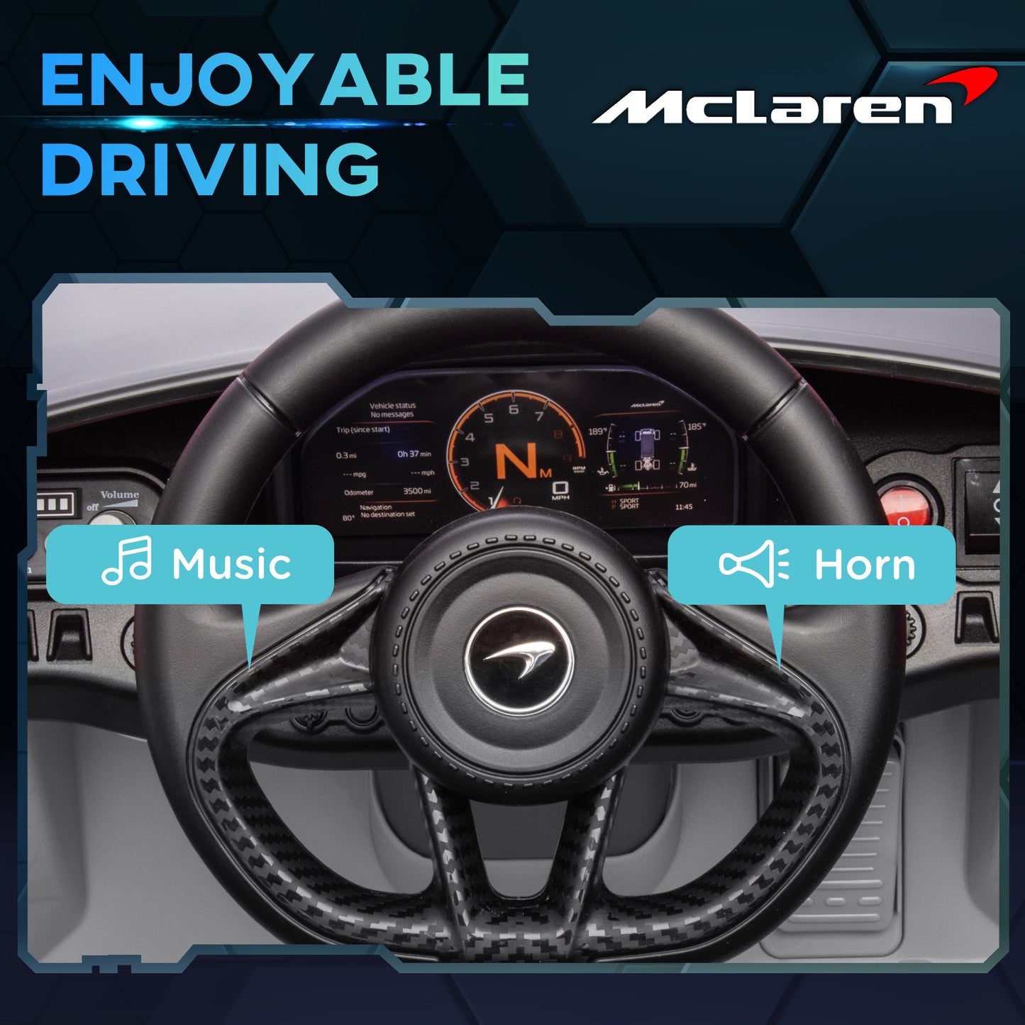 McLaren 765LT Licensed 12V Kids Electric Ride on Car