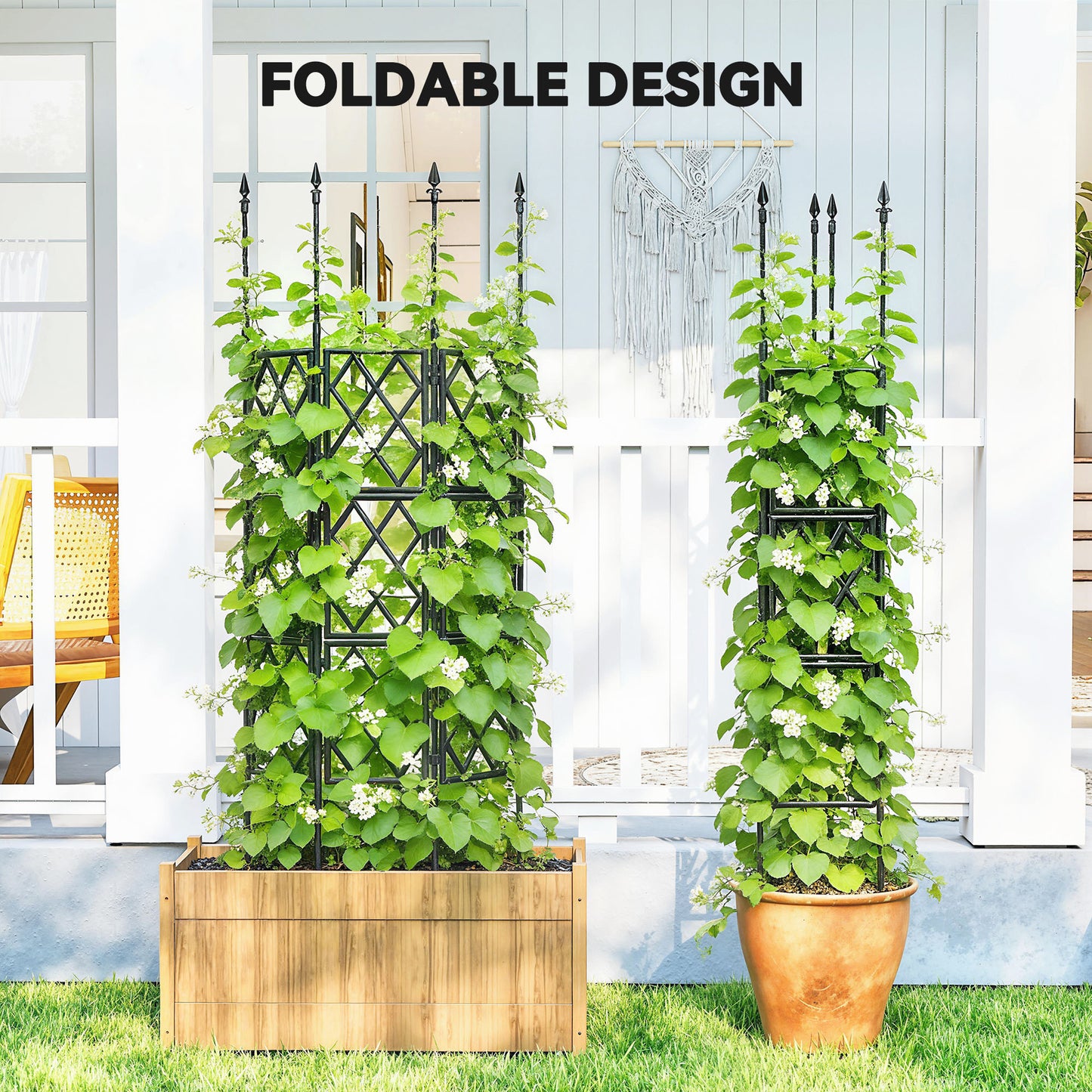 Foldable Garden Trellis, Lattice Climbing Support Trellis for Garden
