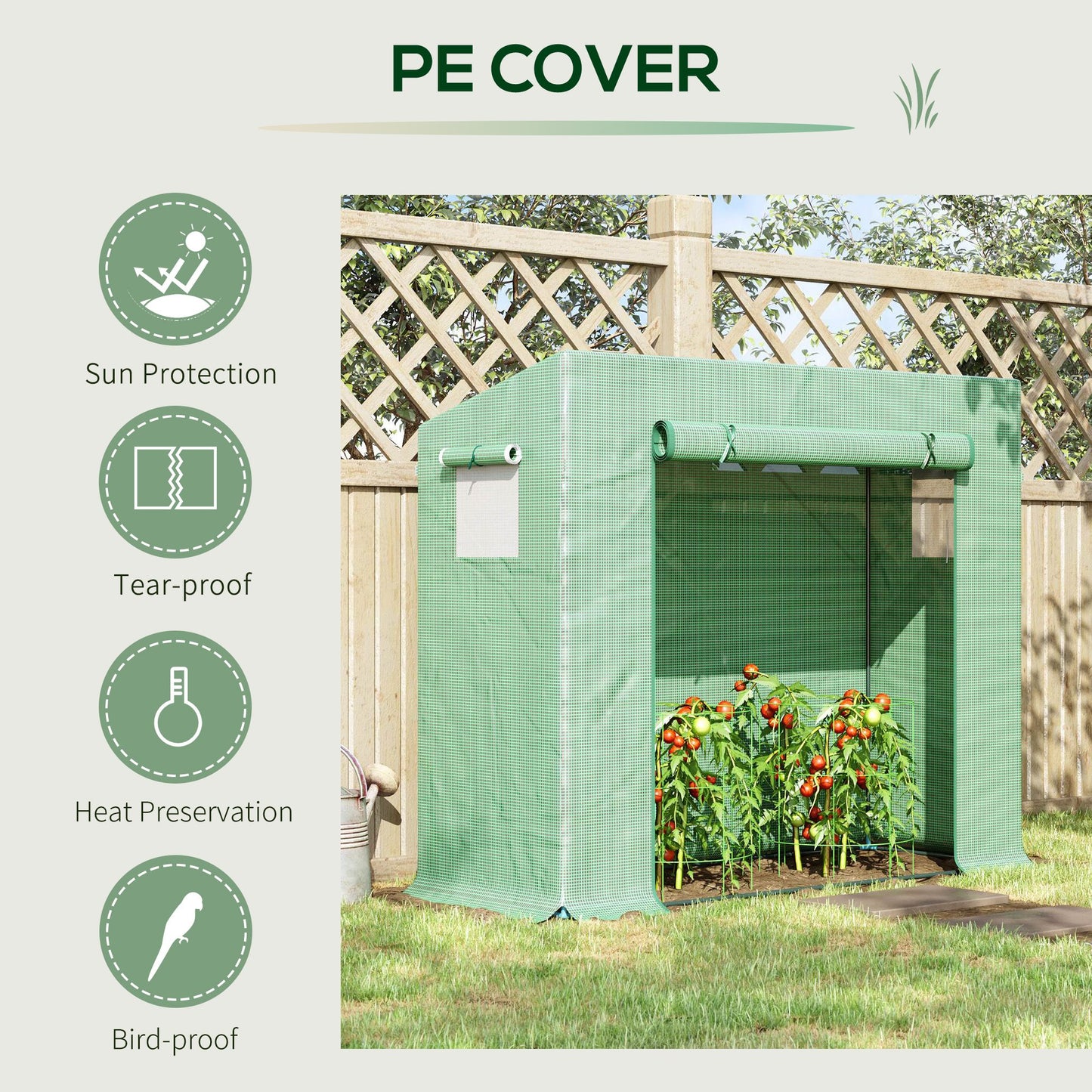 Small Walk-in Garden Greenhouse with Steel Frame