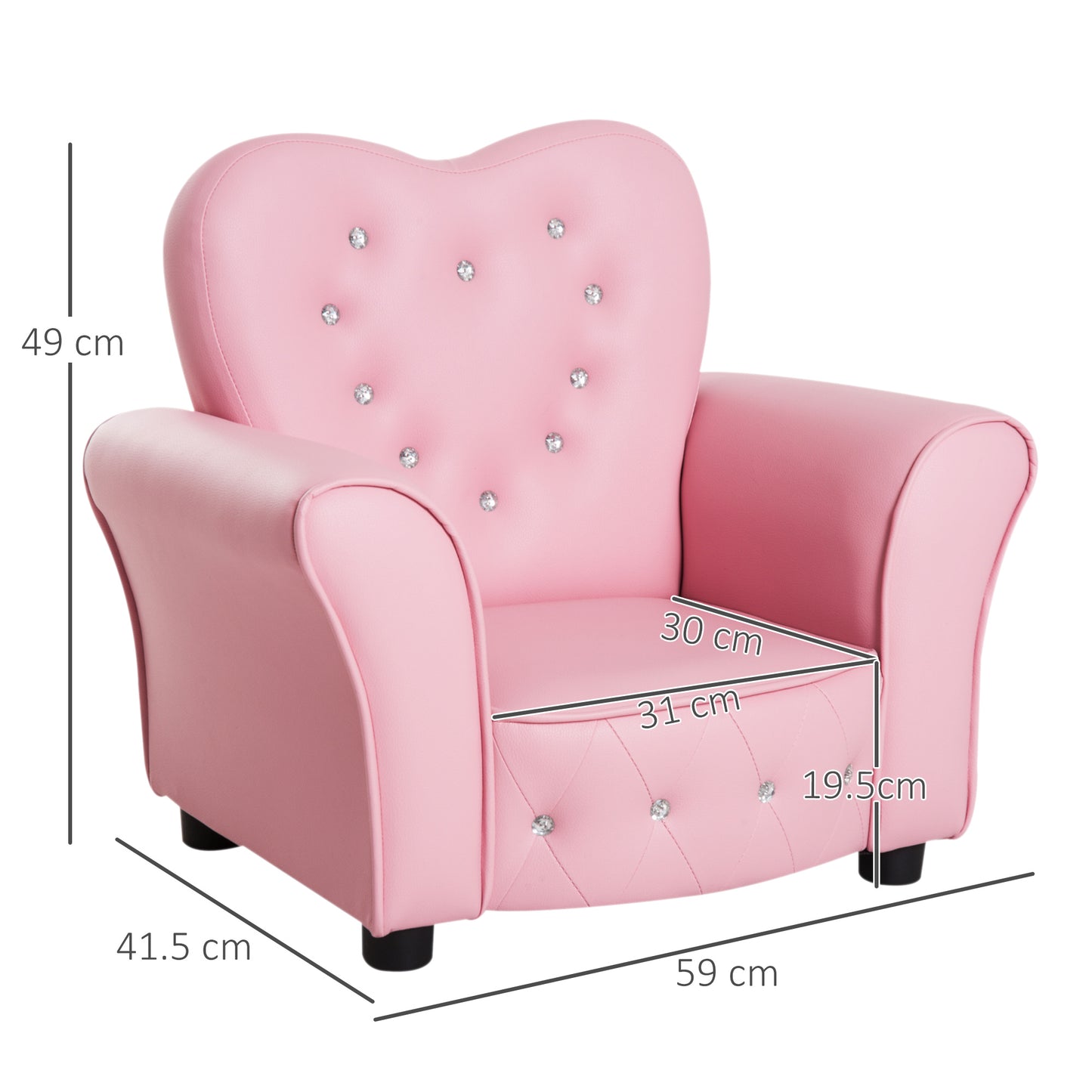 Kids Armchair Toddler Chair Seating Relax Playroom Seater Girl