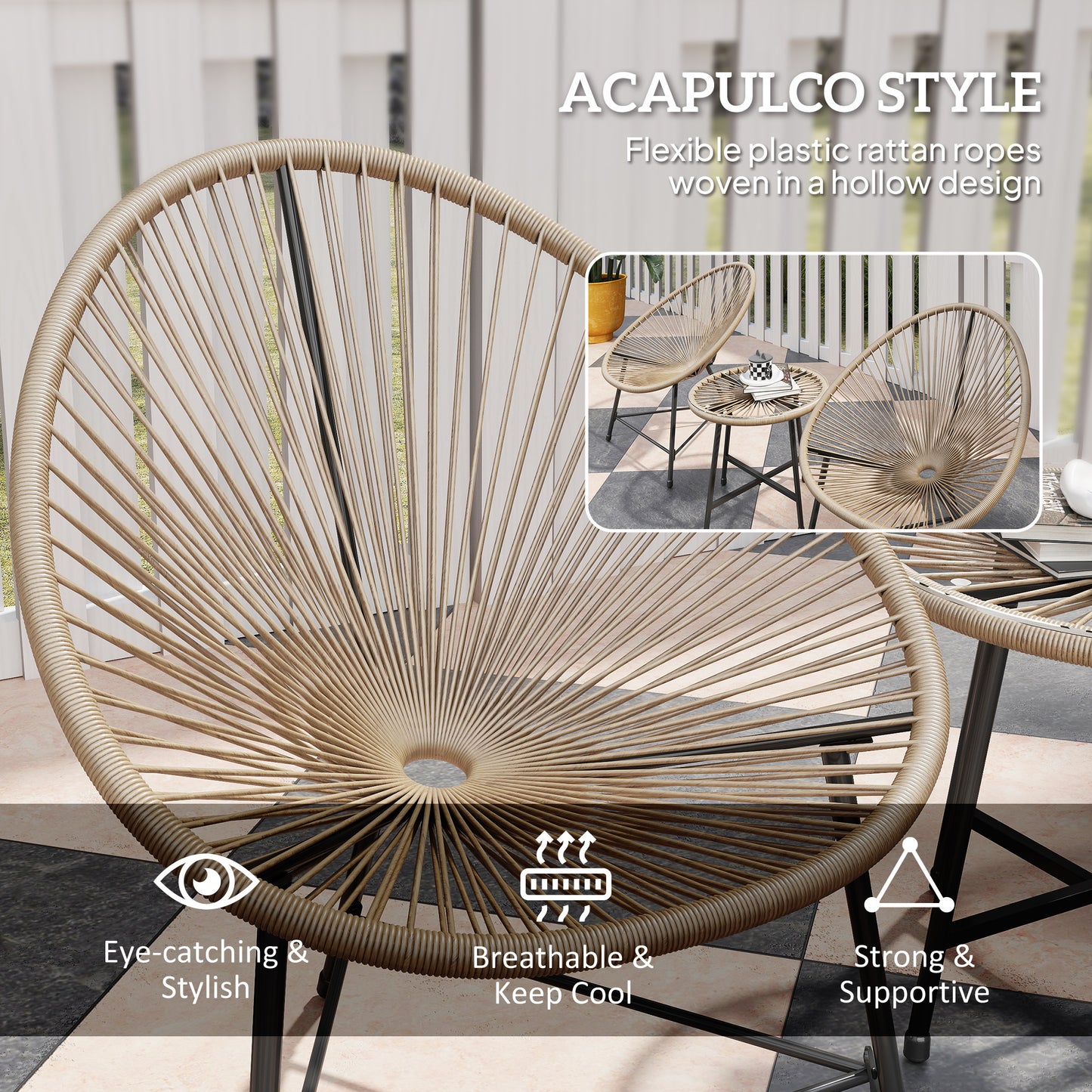 3 Pieces Rattan Bistro Set (6)