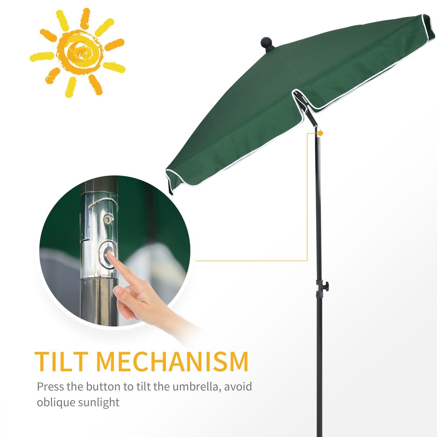 Garden Parasol Umbrella, Outdoor Market Table Umbrella