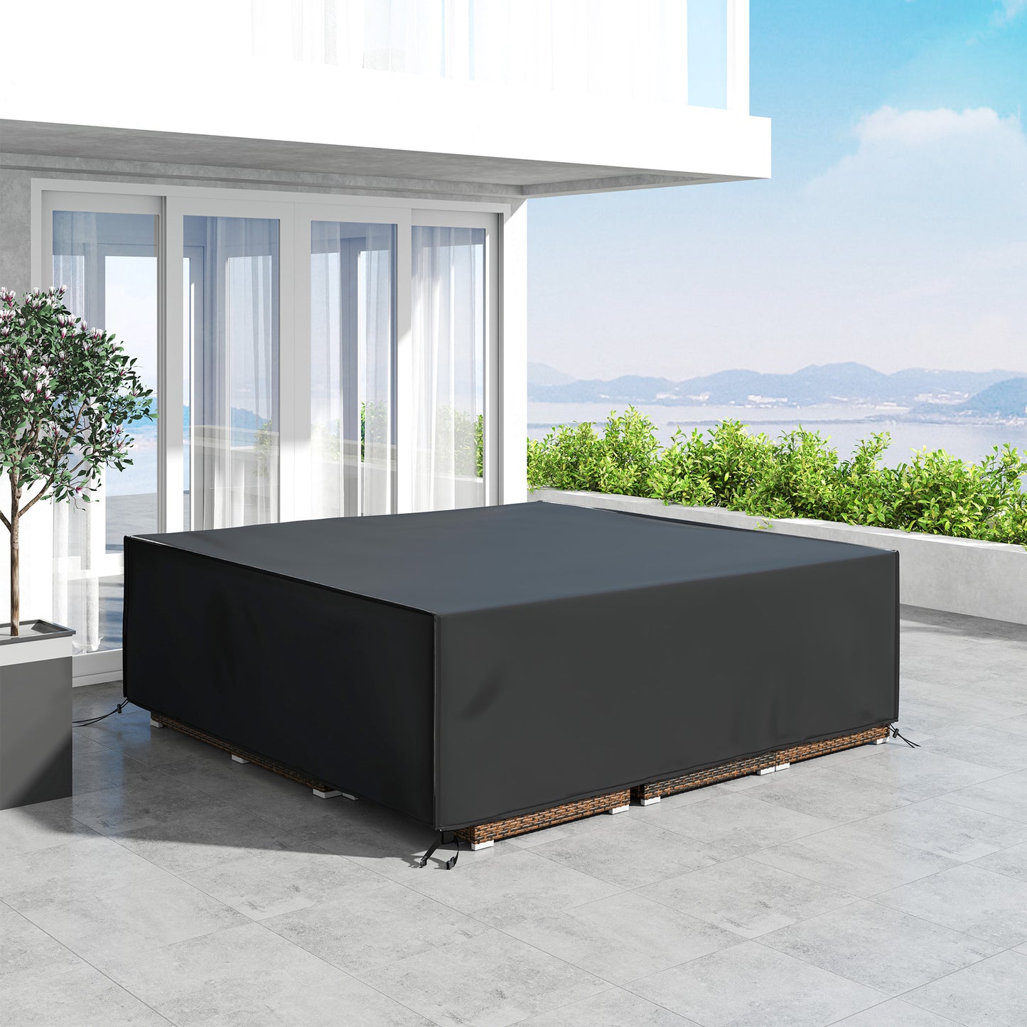 Large Patio Garden Furniture Set Cover 600D Oxford Square Waterproof