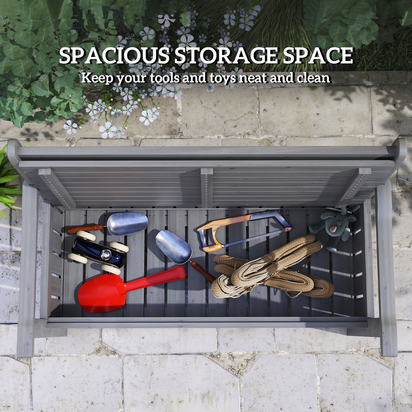 2-Seater Garden Storage Bench