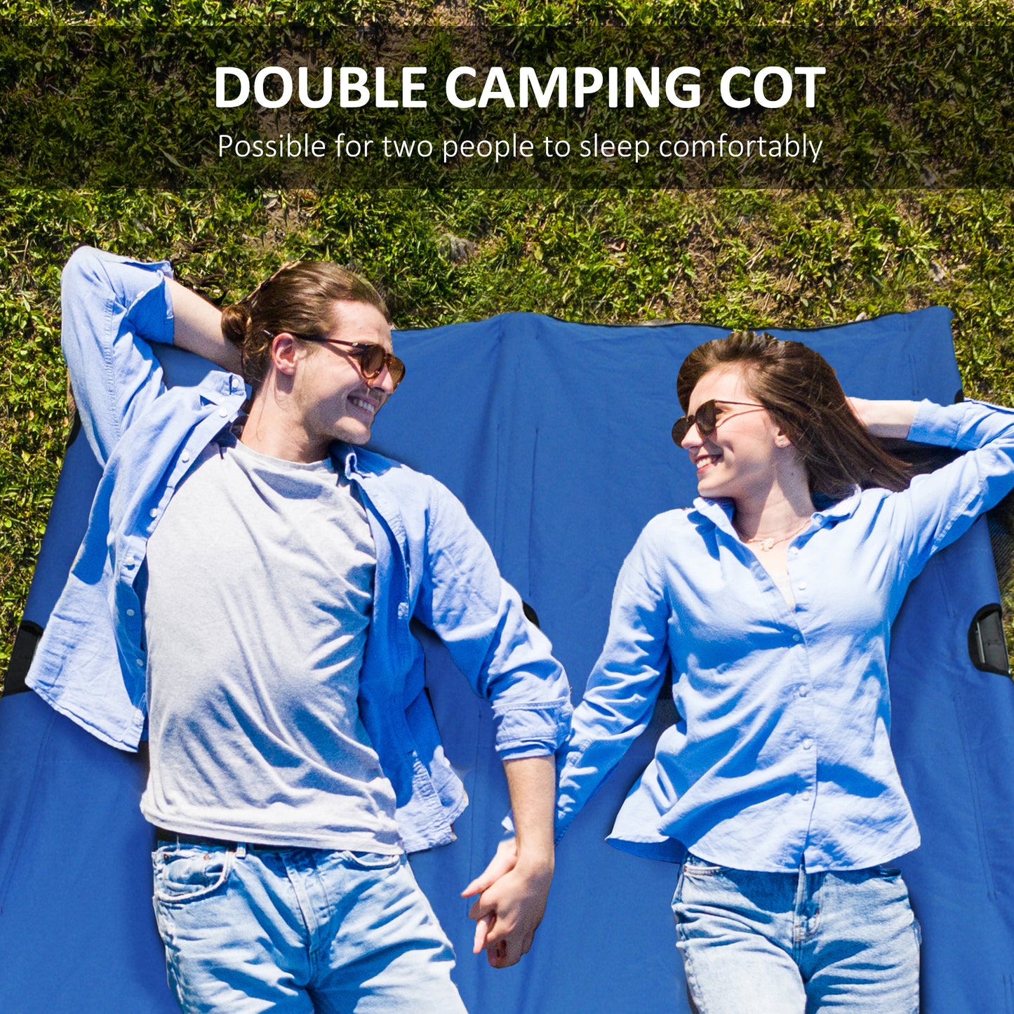 Double Camping Cot Bed, with Bag