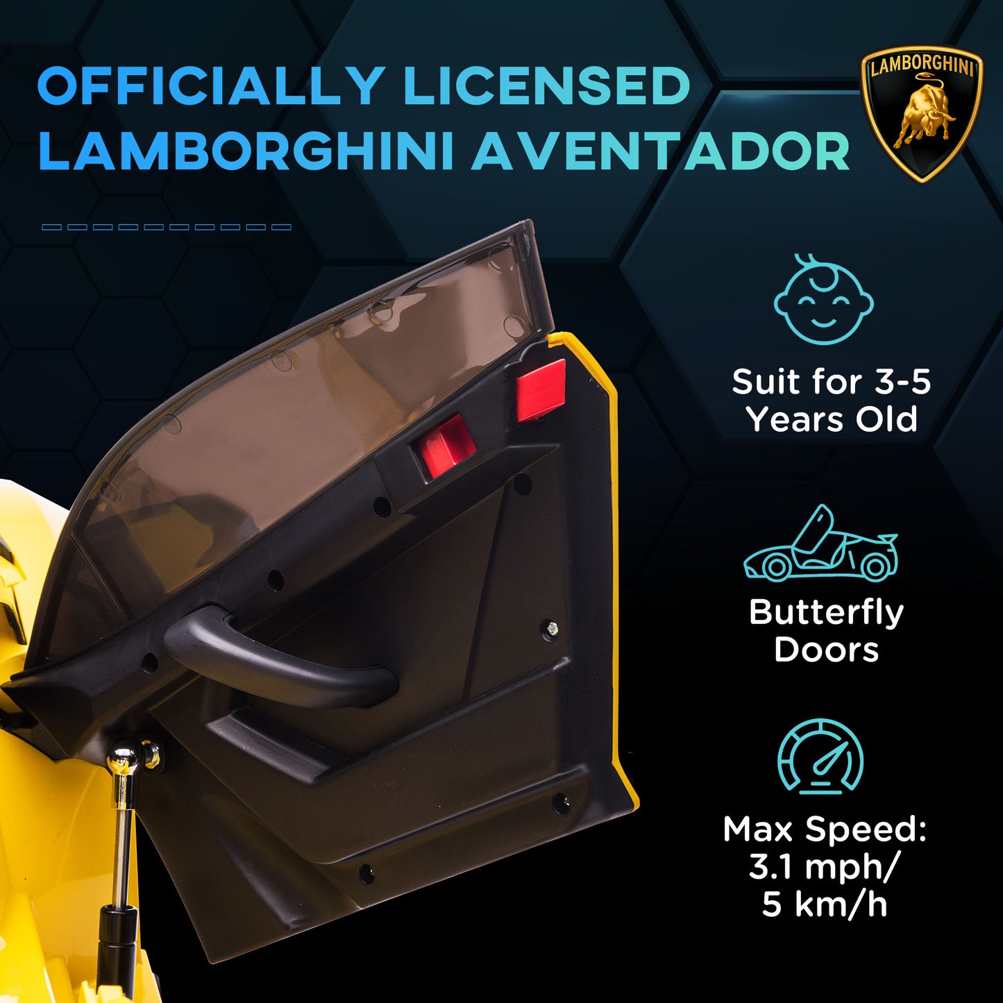 Lamborghini Licensed 12V kids Electric Car w/ Butterfly Doors