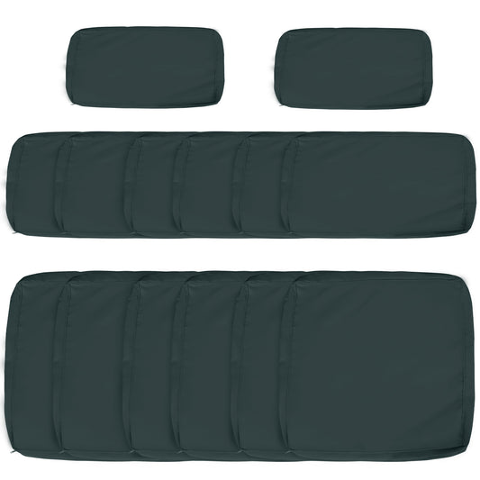 Garden Rattan Sofa Cushion Polyester Cover Replacement Outdoor- No
