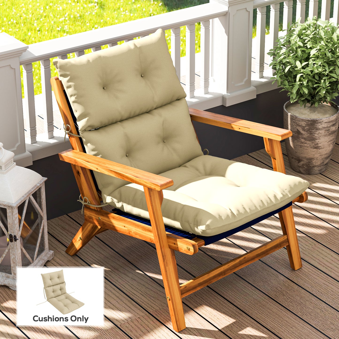 115 x 56cm Rocking Chair Padded Seat Cushion
