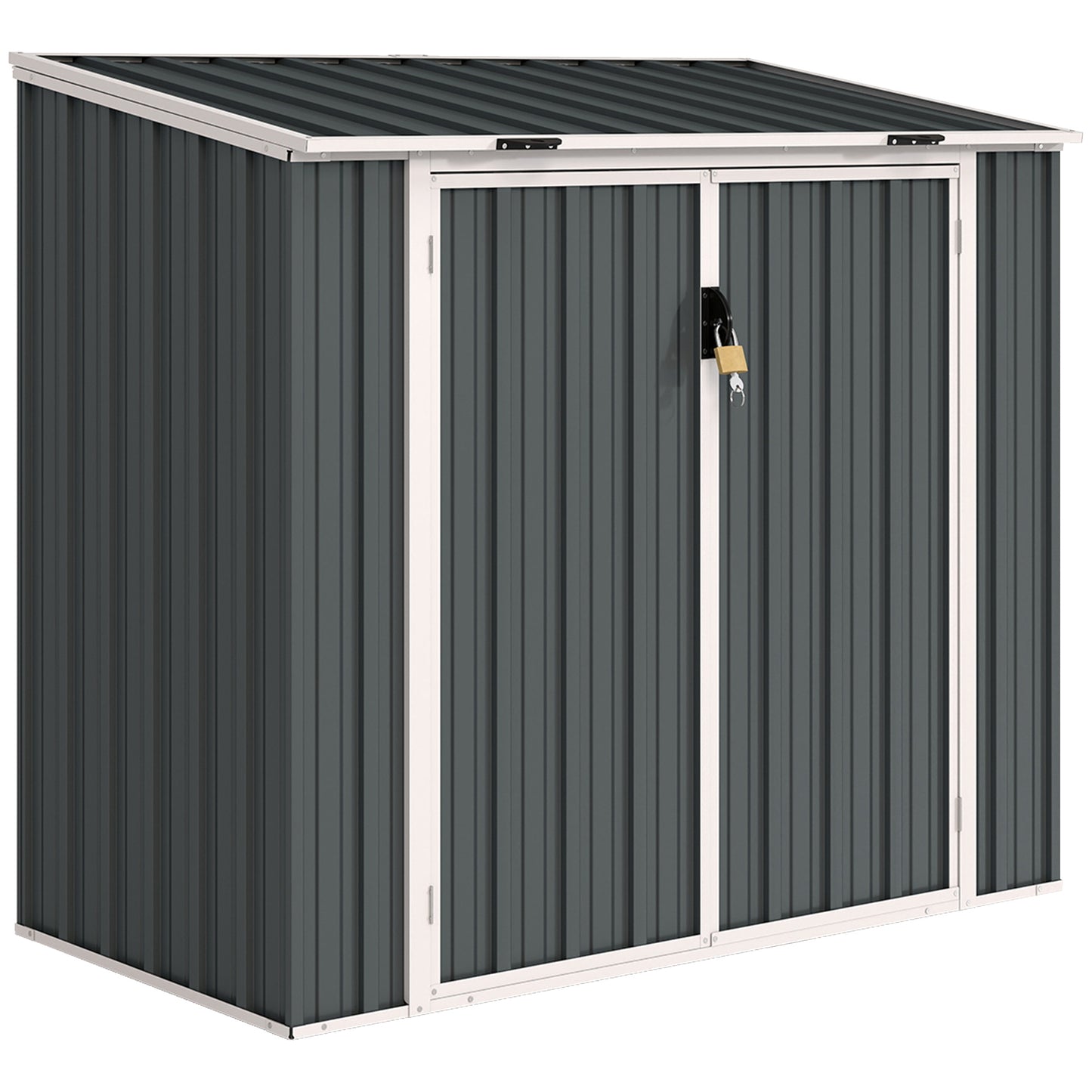 5ft x 3ft Garden 2-Bin Steel Storage Shed