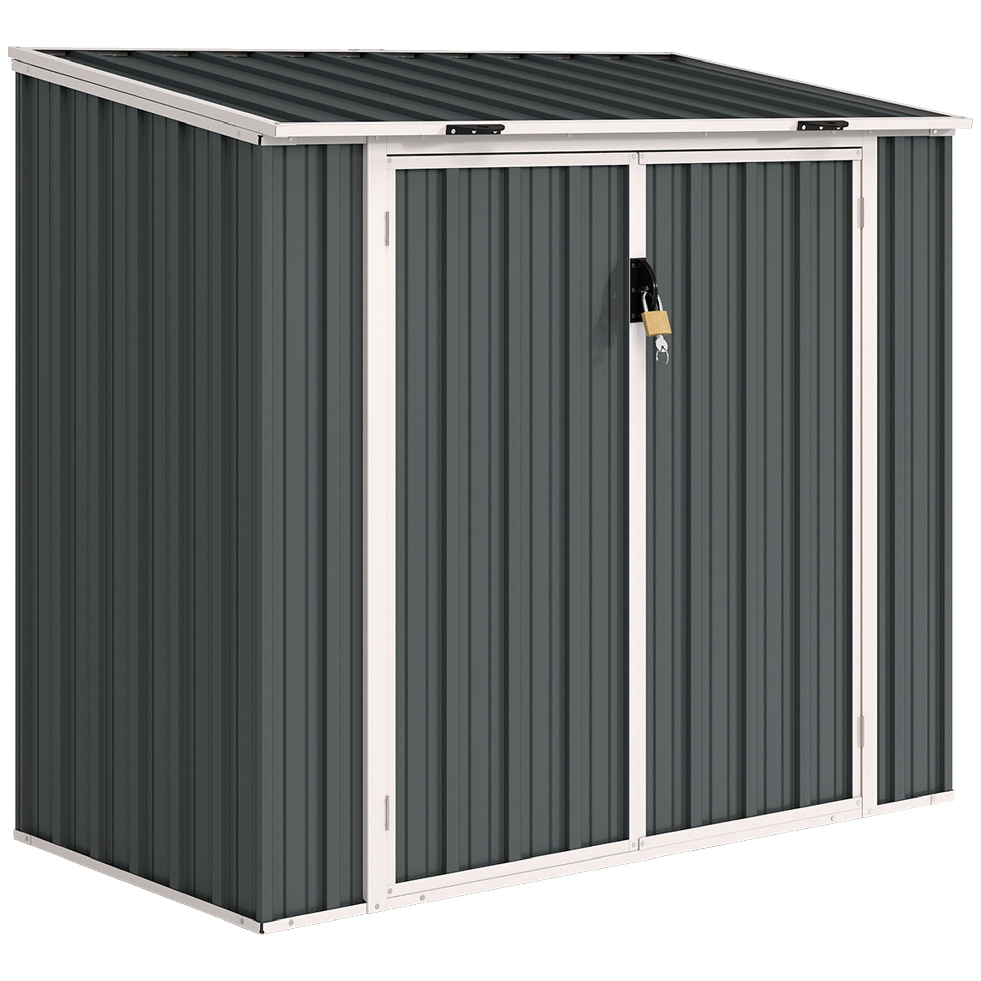 5ft x 3ft Garden 2-Bin Steel Storage Shed