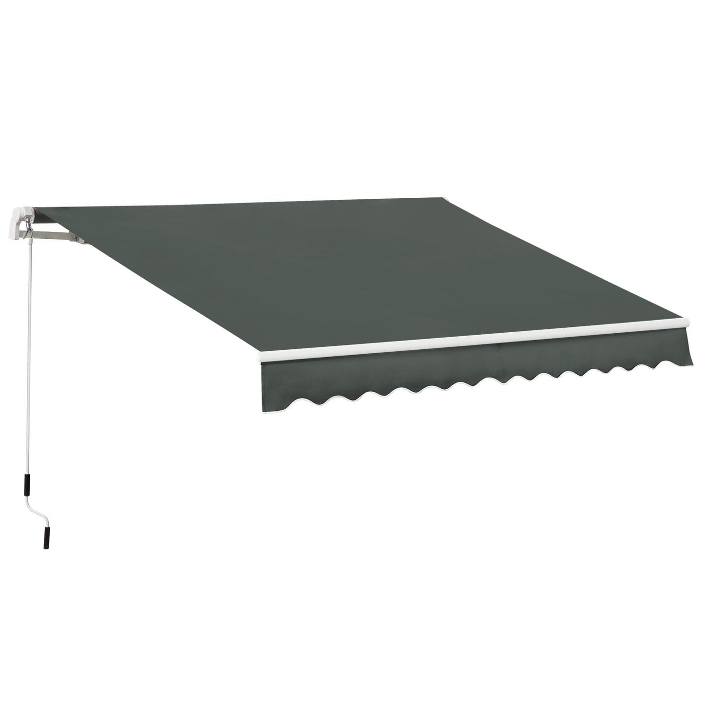 3.5M x 2.5M Manual Awning Canopy Retractable Sun Shade Shelter