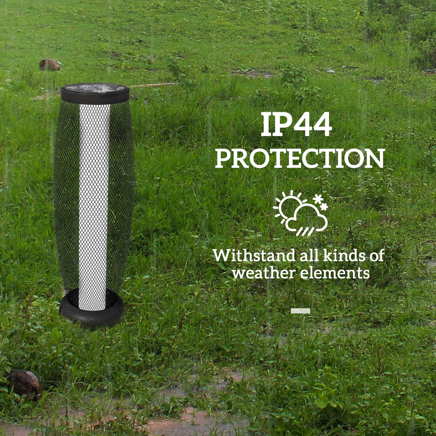 Garden Solar Lamp, 71.5 cm Tall Metal Floor Lamp