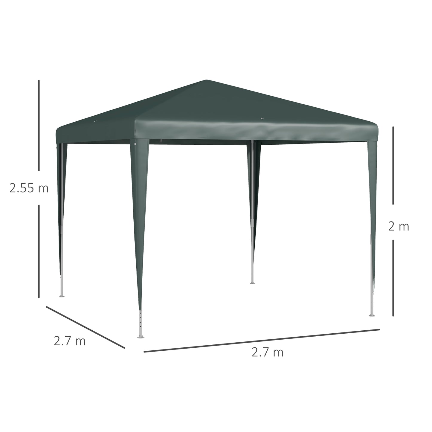 2.7m x 2.7m Garden Gazebo Marquee Party Tent Wedding Canopy