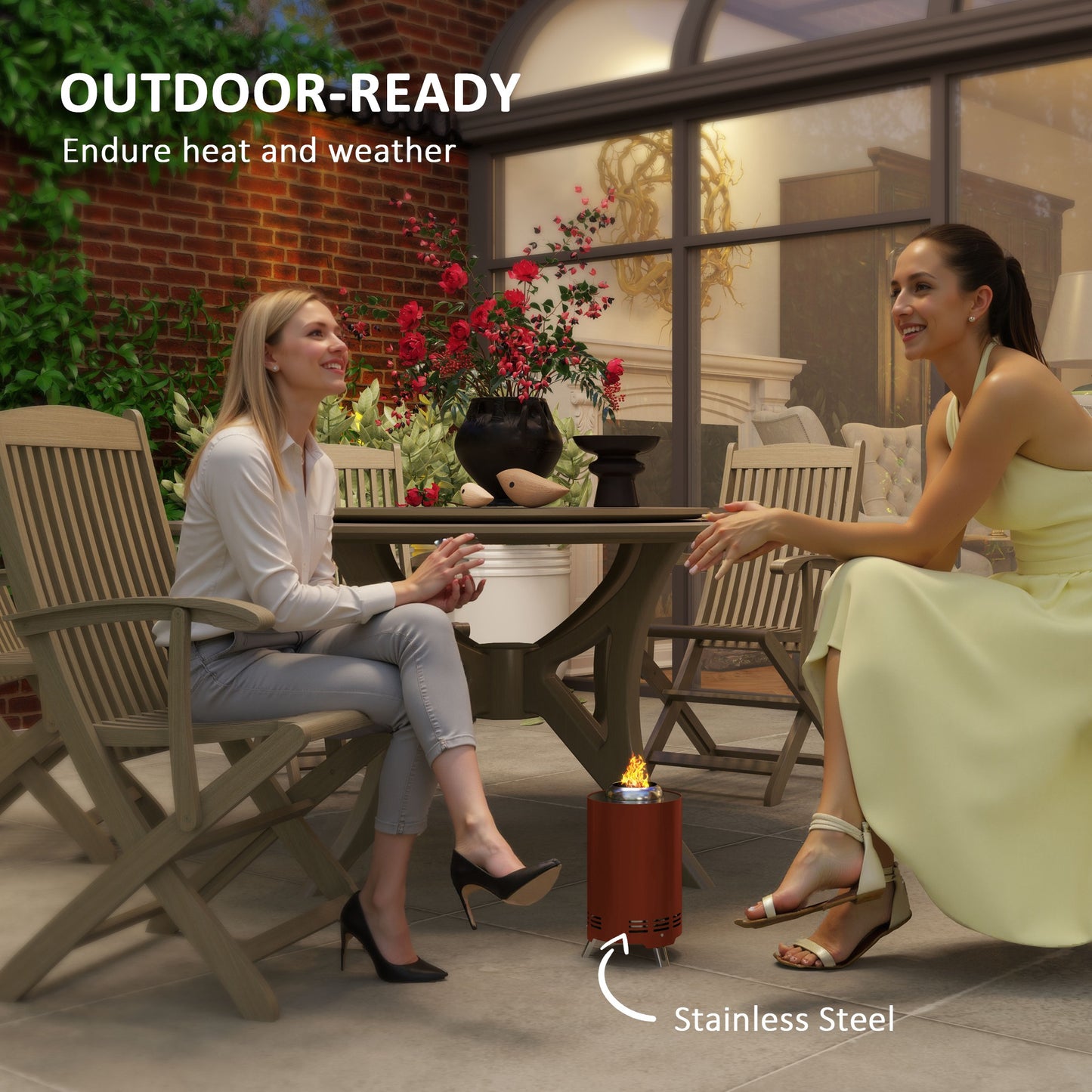 Smokeless Fire Pit, 16 x 16 cm Stainless Steel Portable Wood