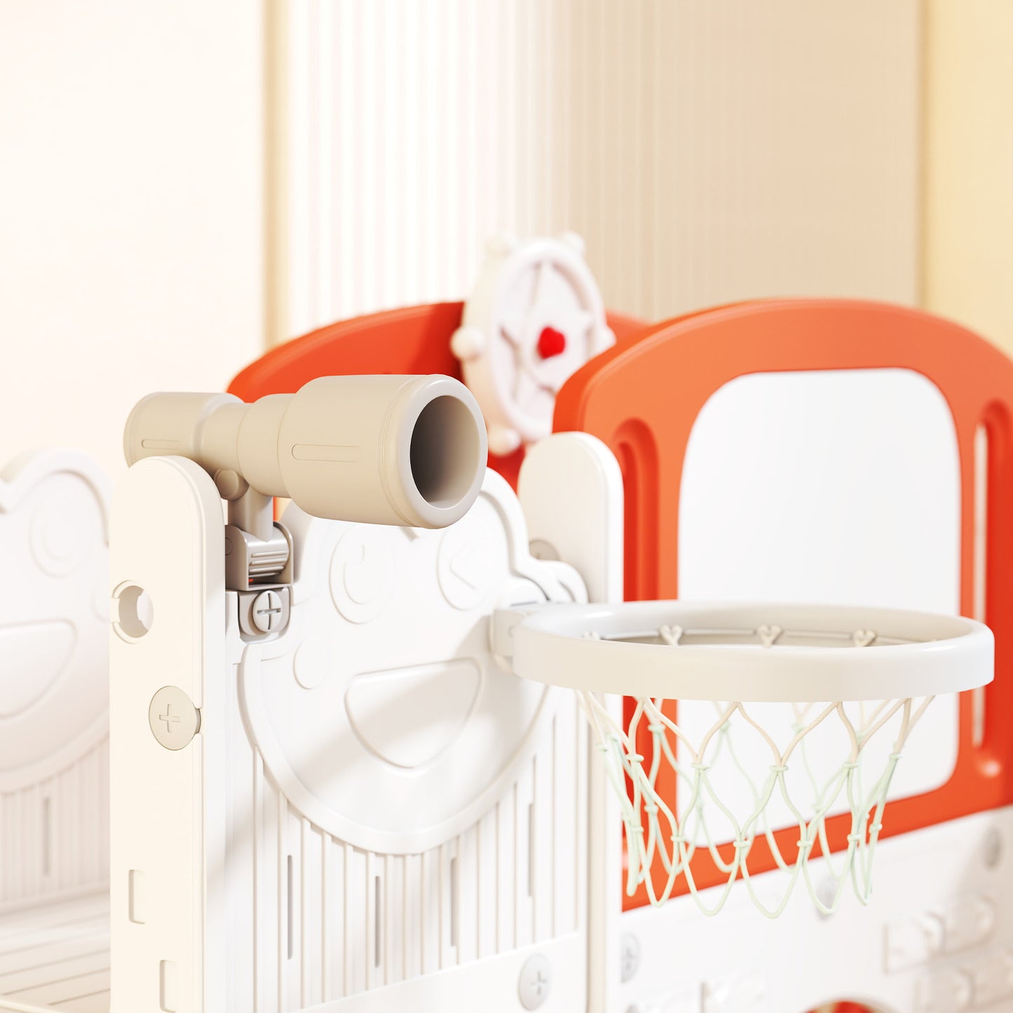 7 in 1 Toddler Slide Set with Basketball Hoop, Climbing Frame