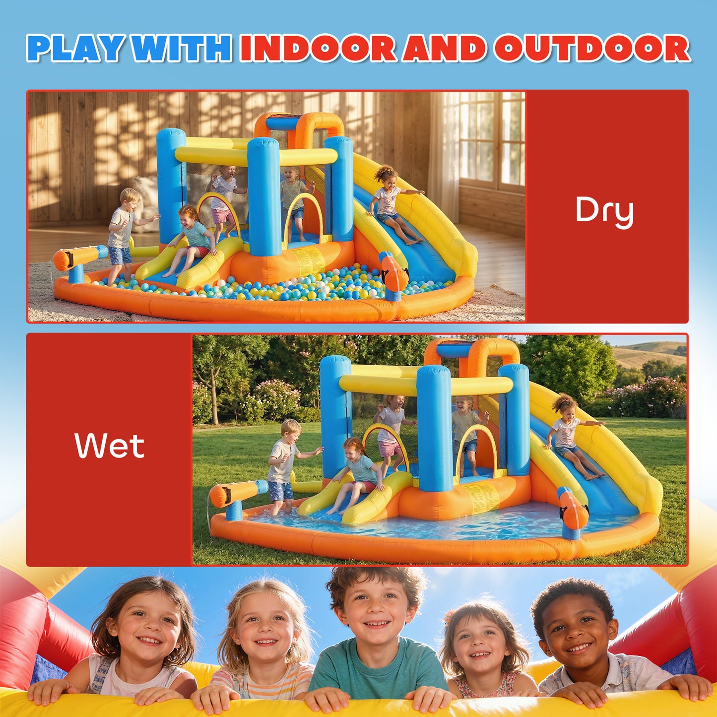 5 in 1 Bouncy Castle for Children