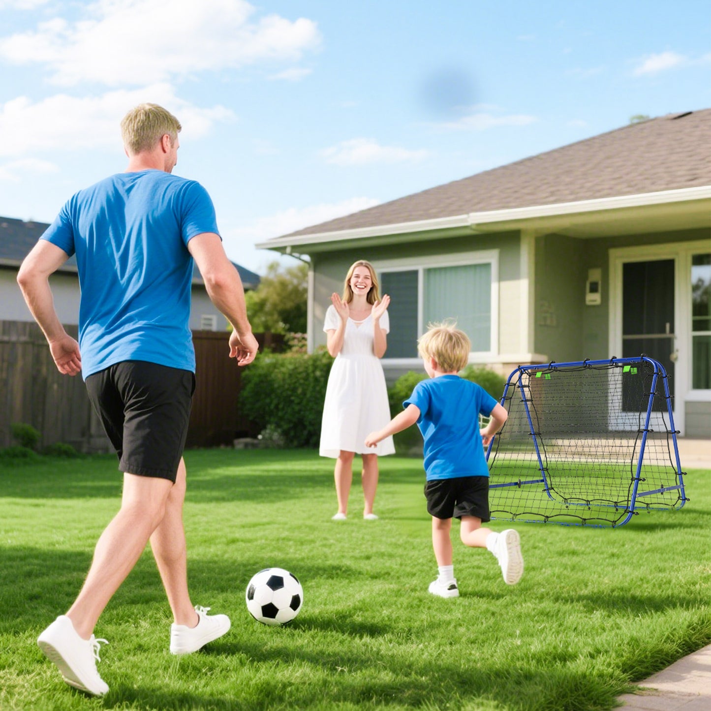 Double Sided Football Rebounder Net