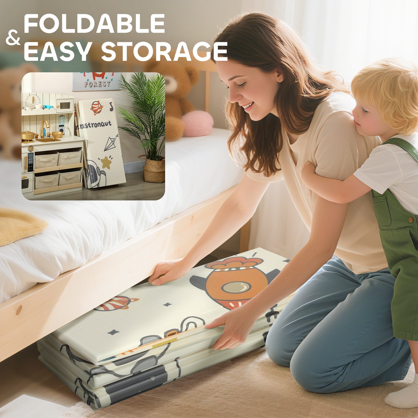 Baby Play Mat, Double Sideded Foldable Kids Crawling Mat (1)
