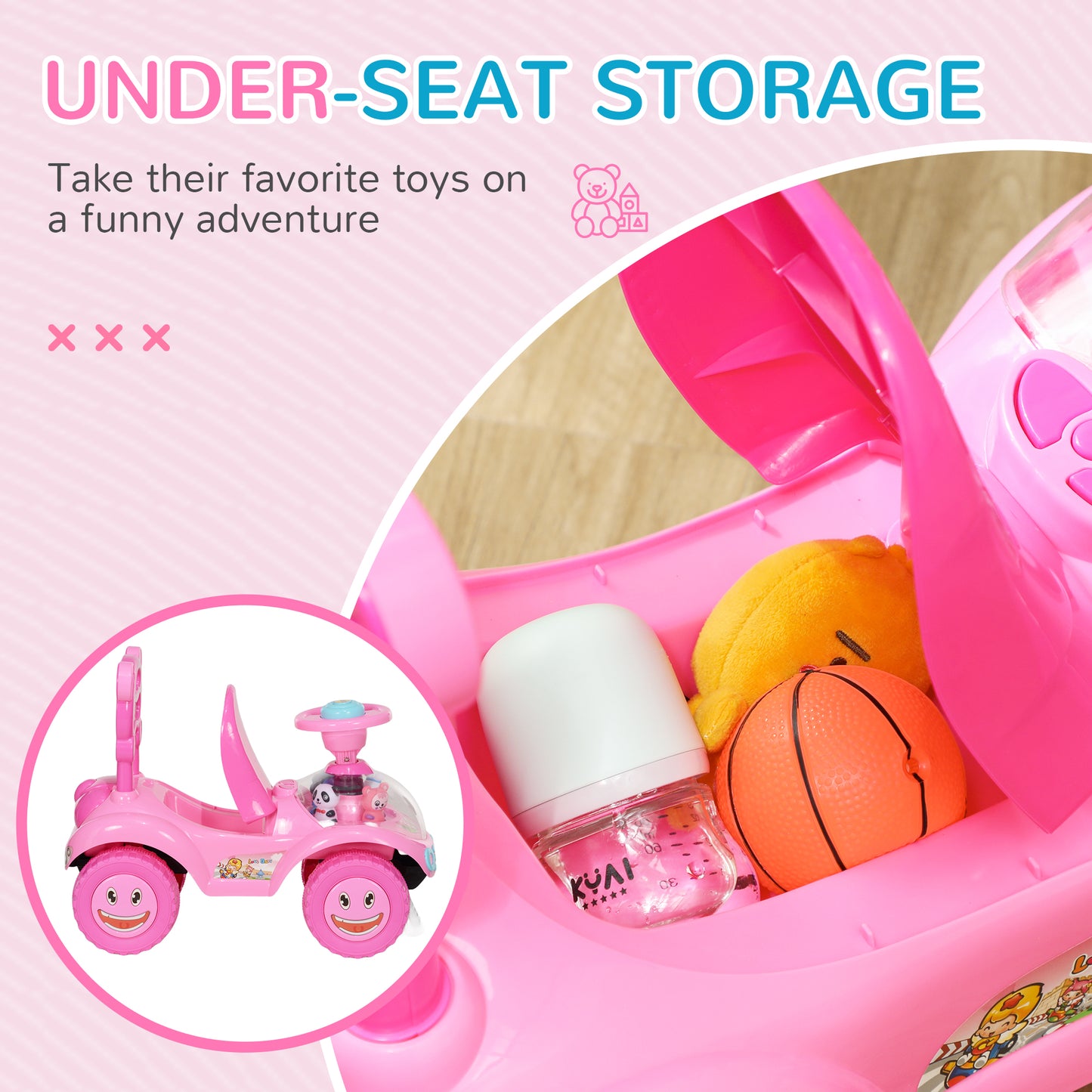 Foot to Floor oddler Ride on Toy w/ Music, Light, Horn