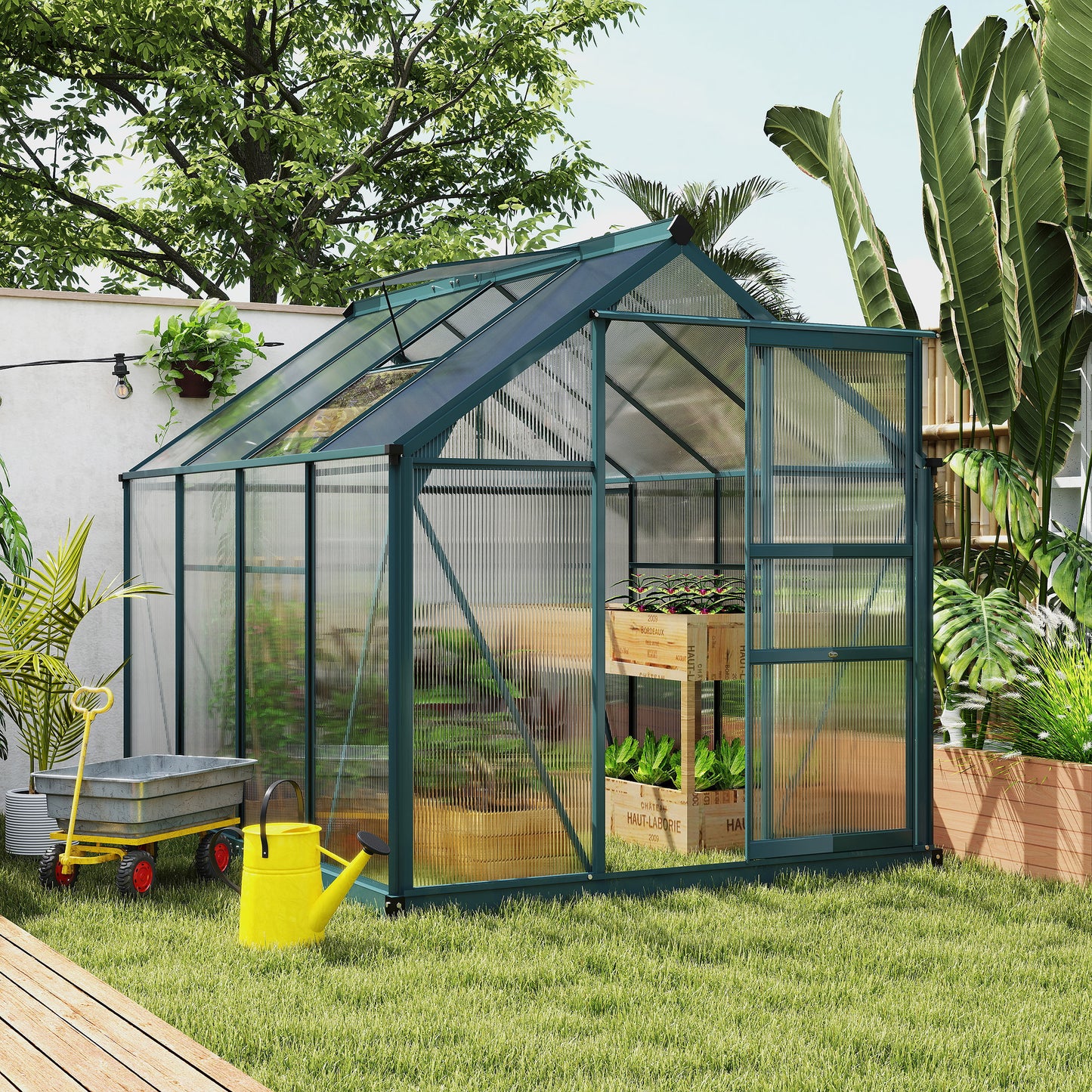 6 x 8ft Polycarbonate Greenhouse