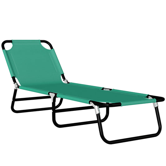 Foldable Sun Lounger with 5-Position Adjustable Backrest (2)