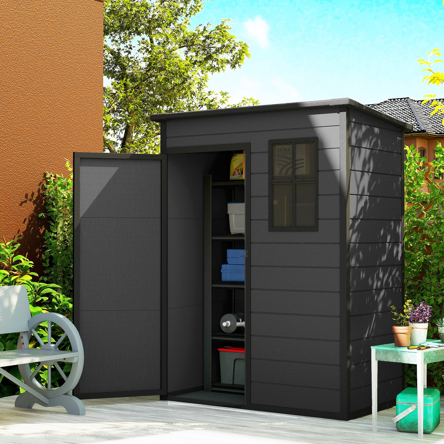 5' x 3' Garden Shed with Floor