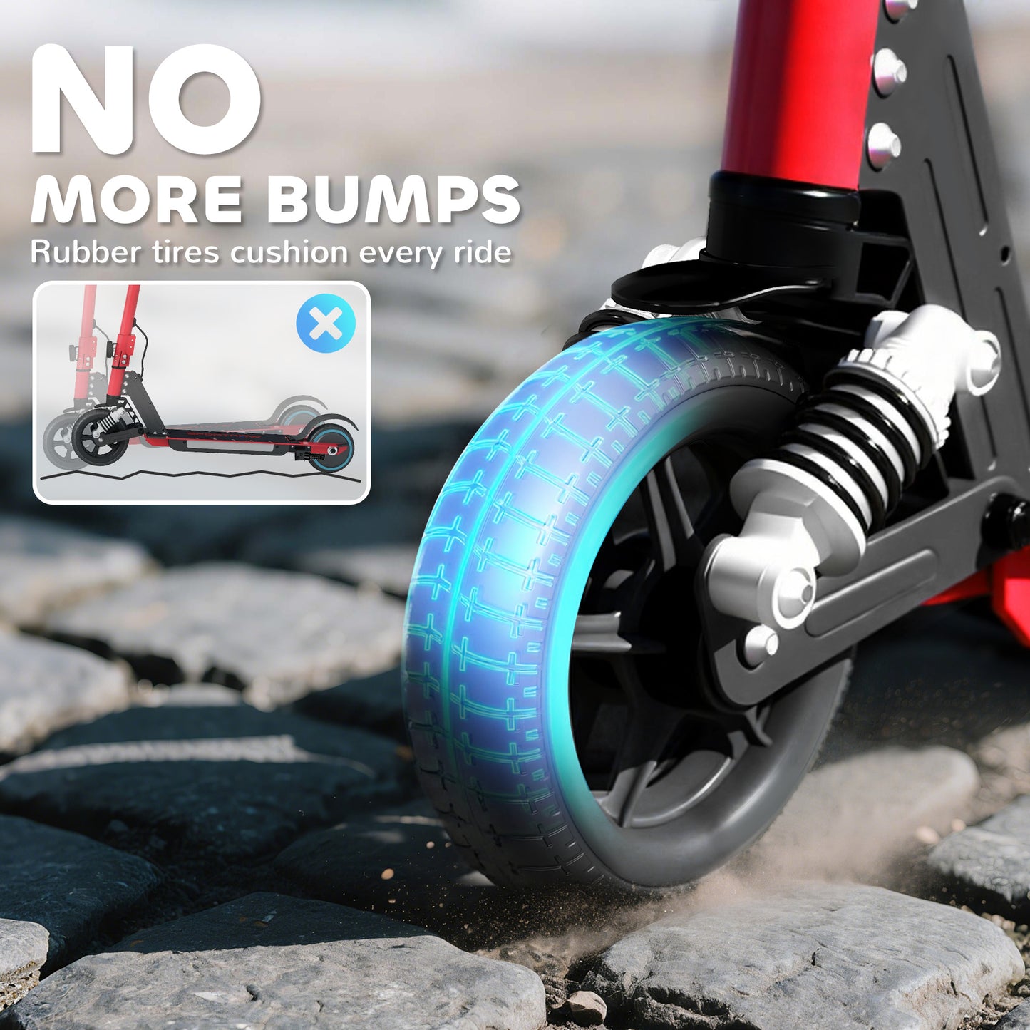 Folding Electric Scooter for Kids, with Dual Brakes