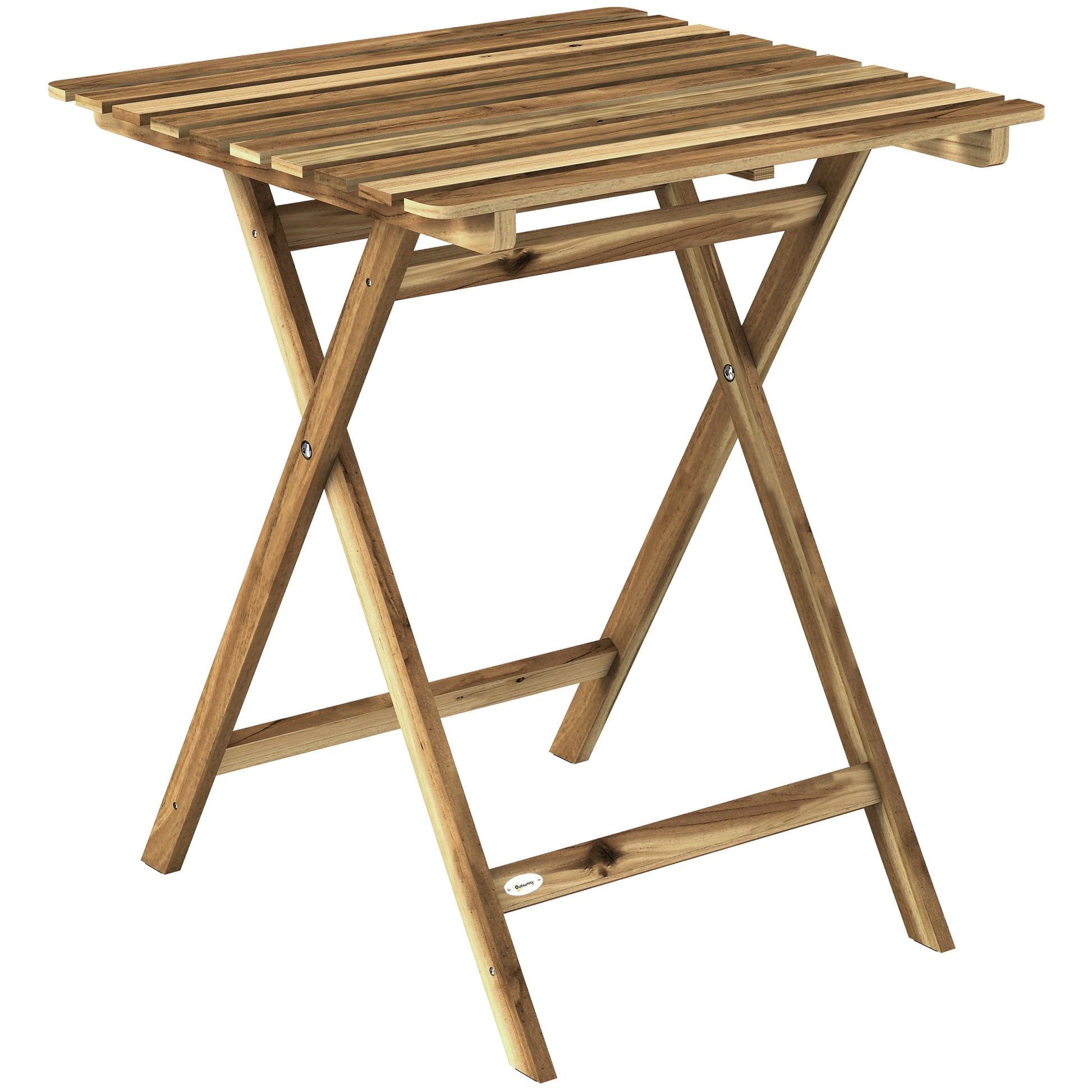 Outdoor Coffee Table Foldable Wooden Garden Table for Patio Balcony