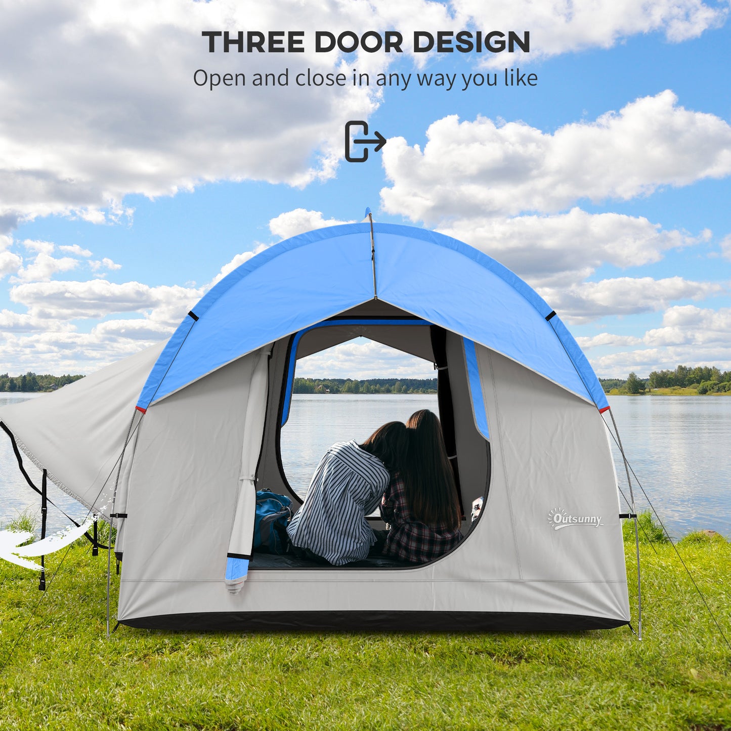 SUV Car Tent for Camping, Waterproof PU2000mm, 5 Man Tailgate Tent