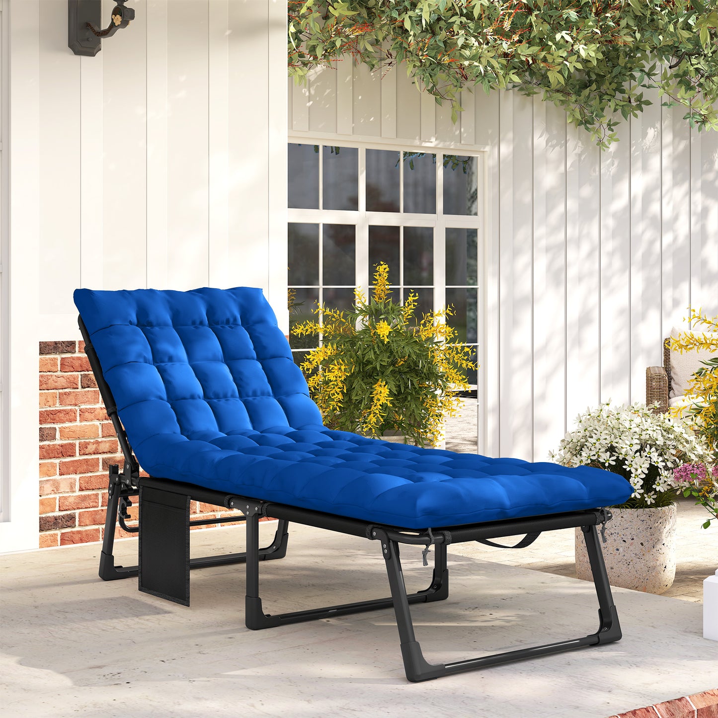 Folding Sun Lounger for Garden