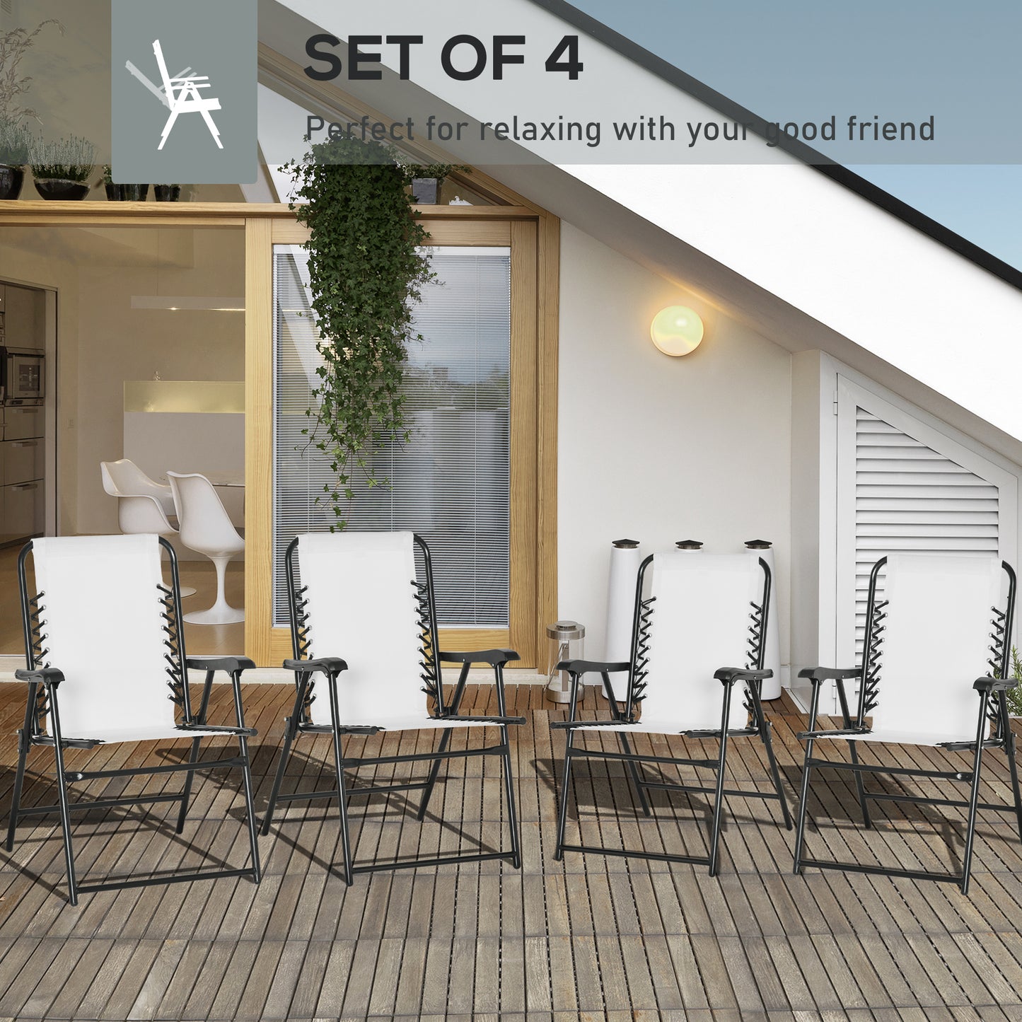 Pieces Patio Folding Chair Set
