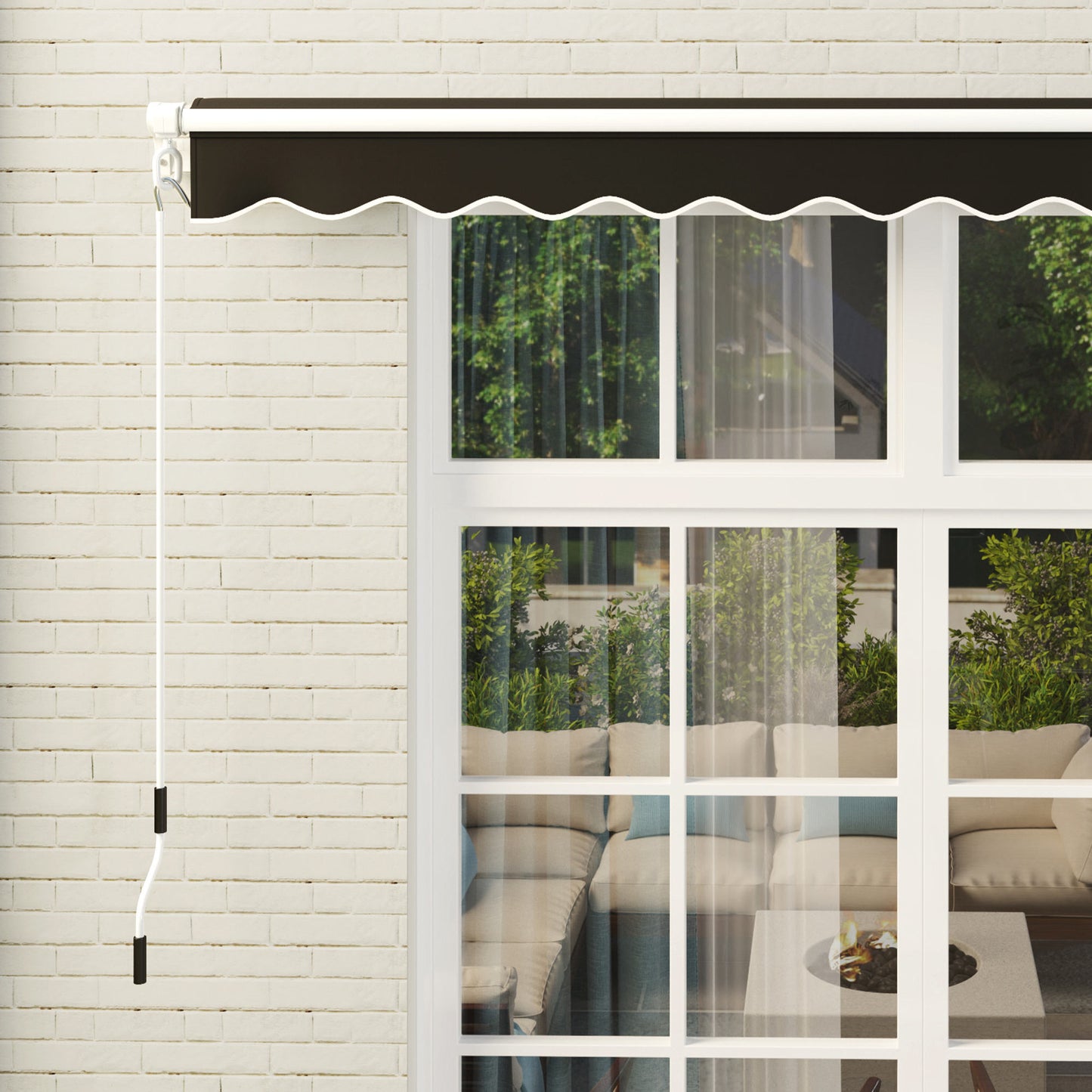 3 x 2.5m Garden Patio Manual Awning