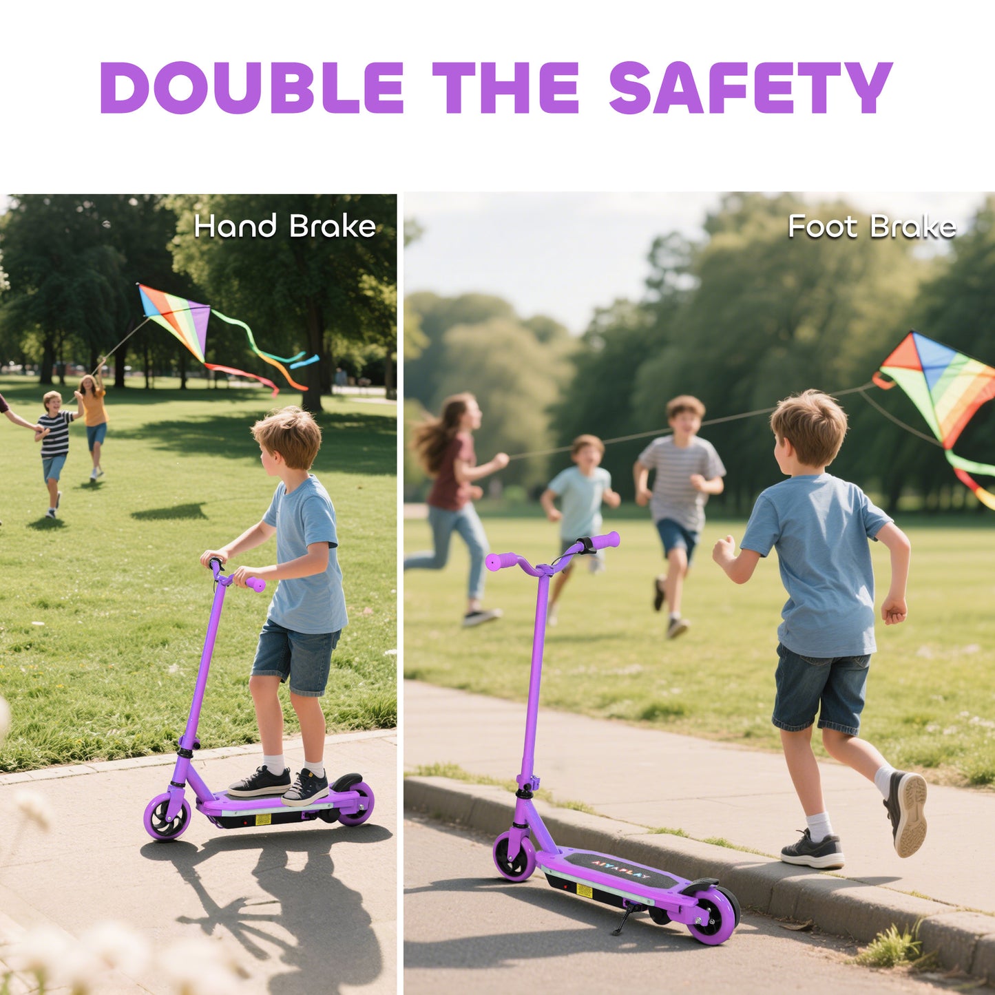 Electric Scooter for Kids 6-14 Years, with Colourful Lights