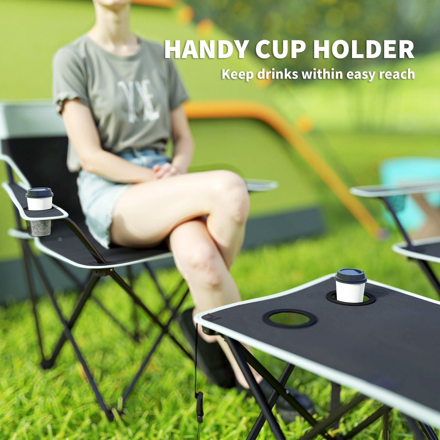 Four-Piece Portable Picnic Table Set
