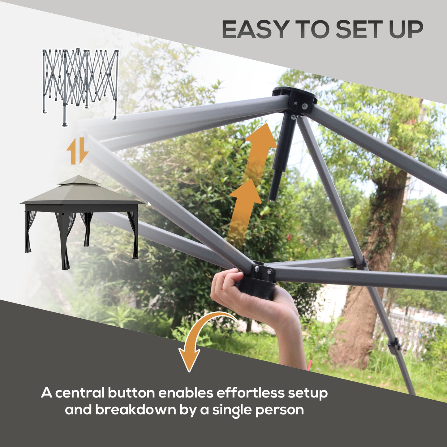 3 x 3(m) Pop Up Gazebo with Mosquito Netting