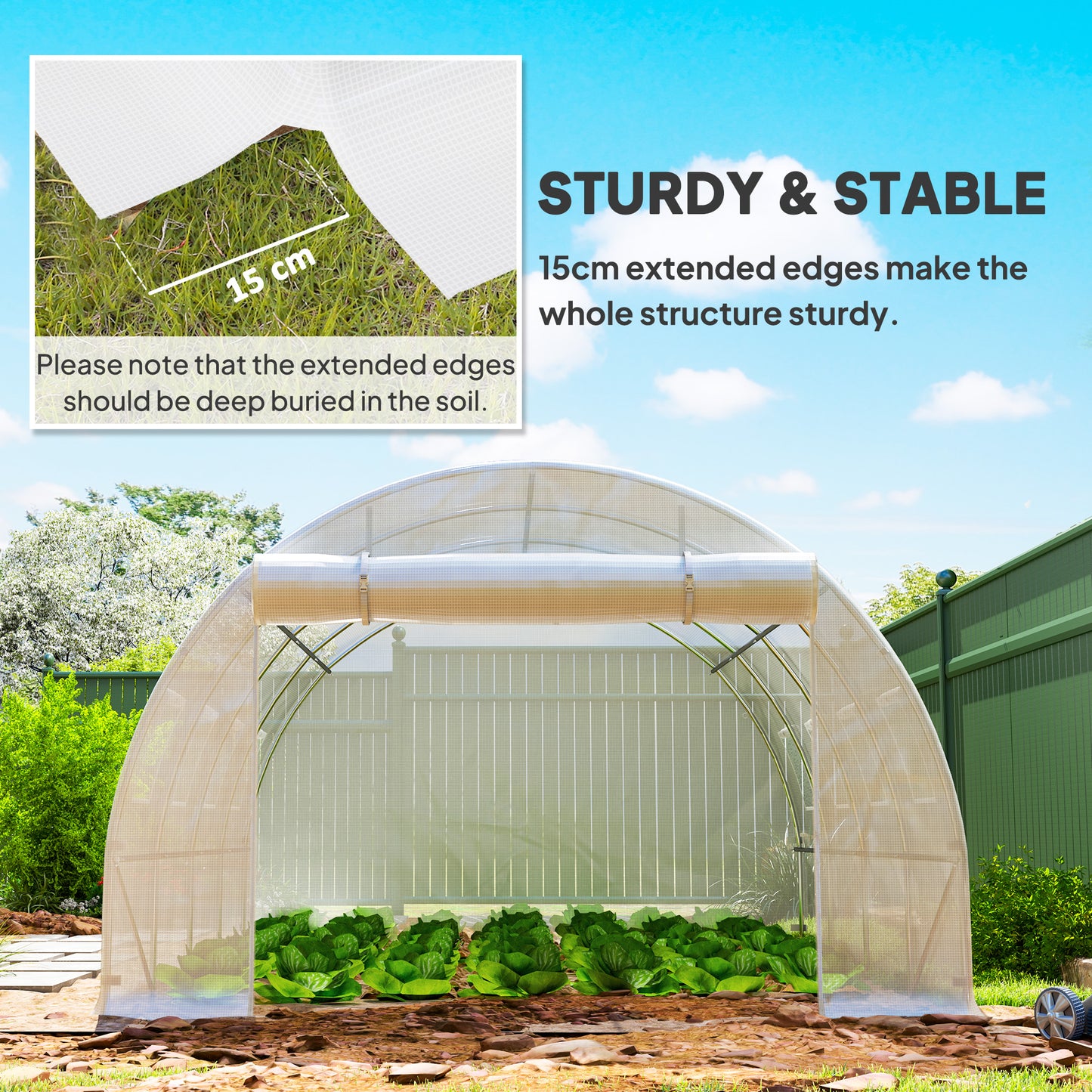 4 x 3 x 2m Polytunnel Greenhouse Replacement Cover ONLY Winter