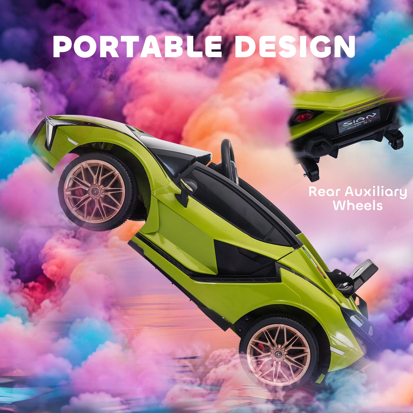 Lamborghini Sian Licensed 12V Electric Car for Kids 2 Motors Toy Car