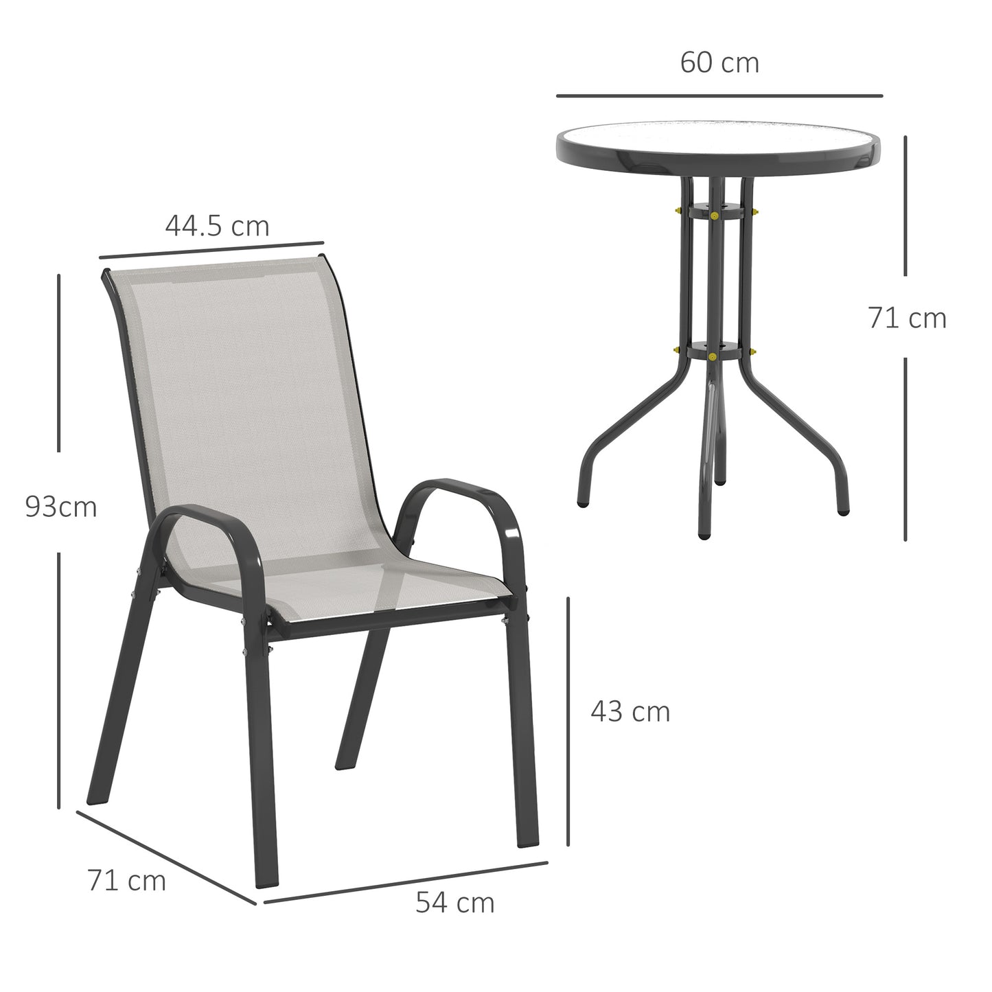 Three-Piece Outdoor Garden Set