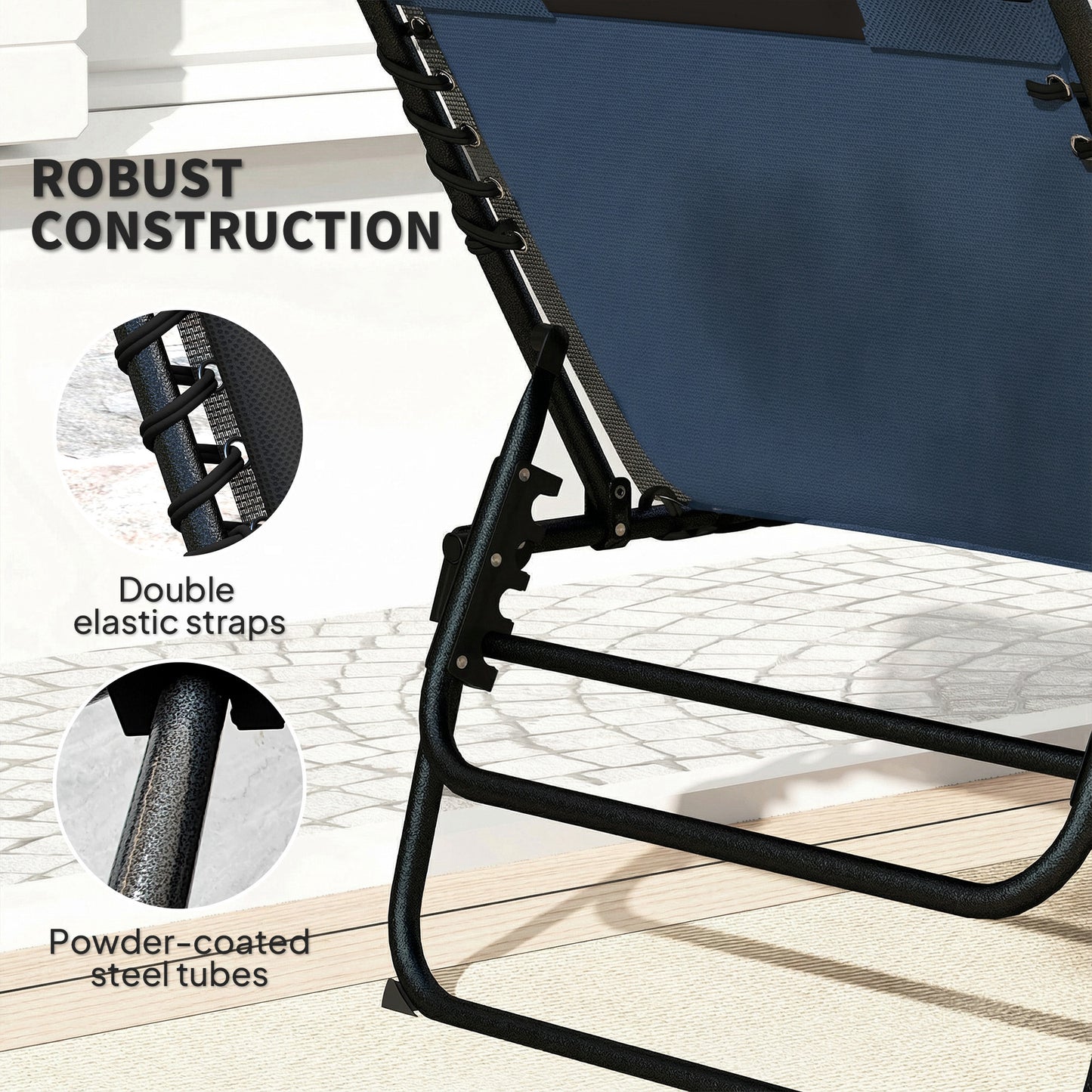 Set of Two Reclining Sun Loungers (7)