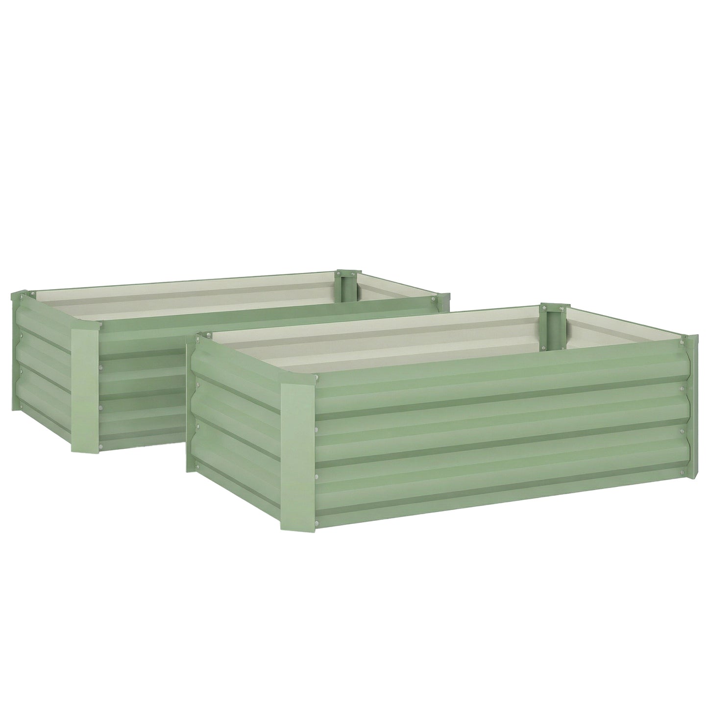 Set of Two 100 x 60cm Steel Planter Boxes (2)