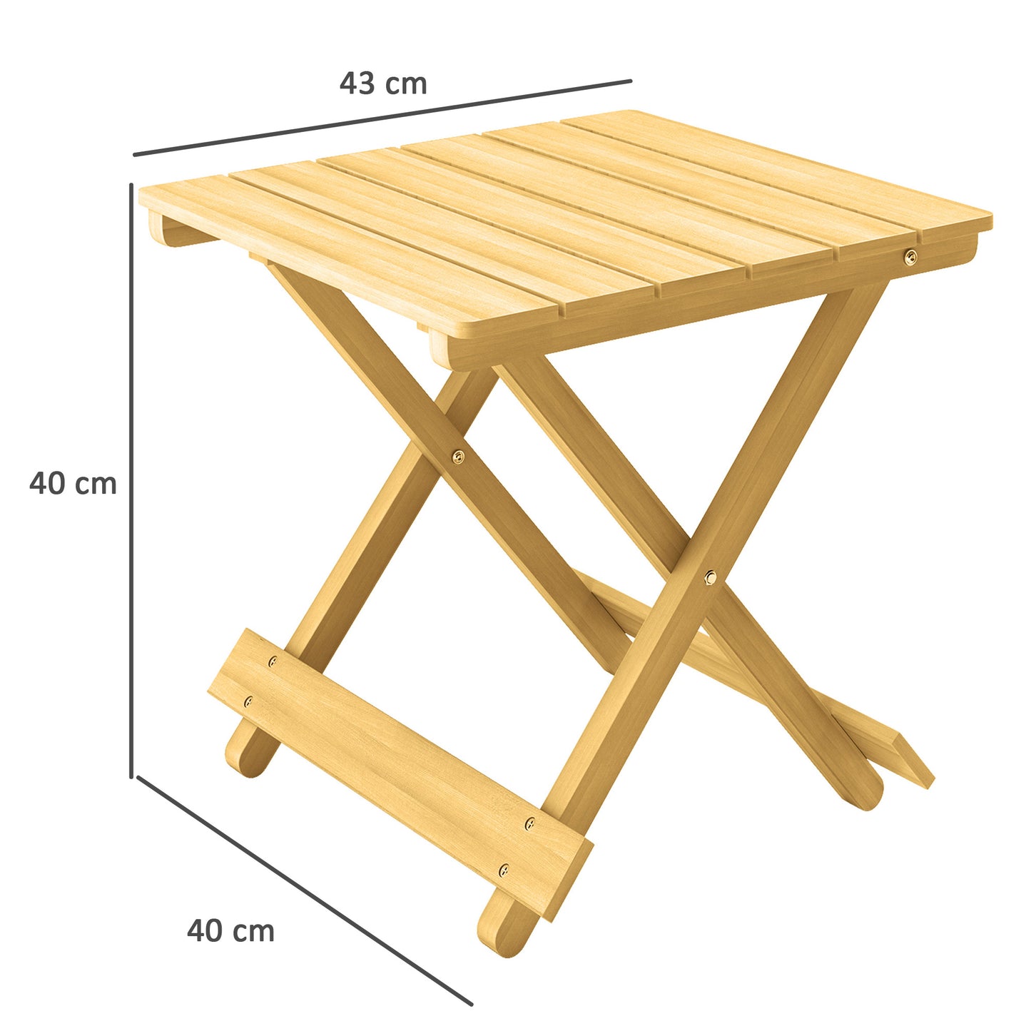 Wooden Foldable Outdoor Coffee Table