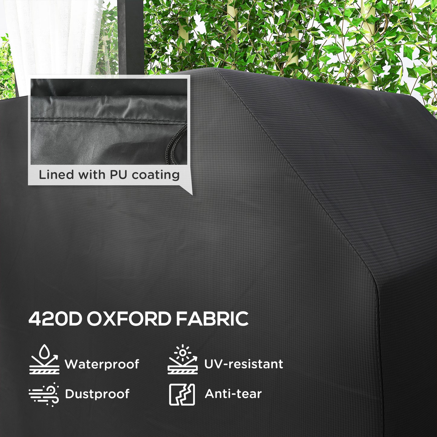 147 x 61cm Plastic Coated Protective Grill Cover