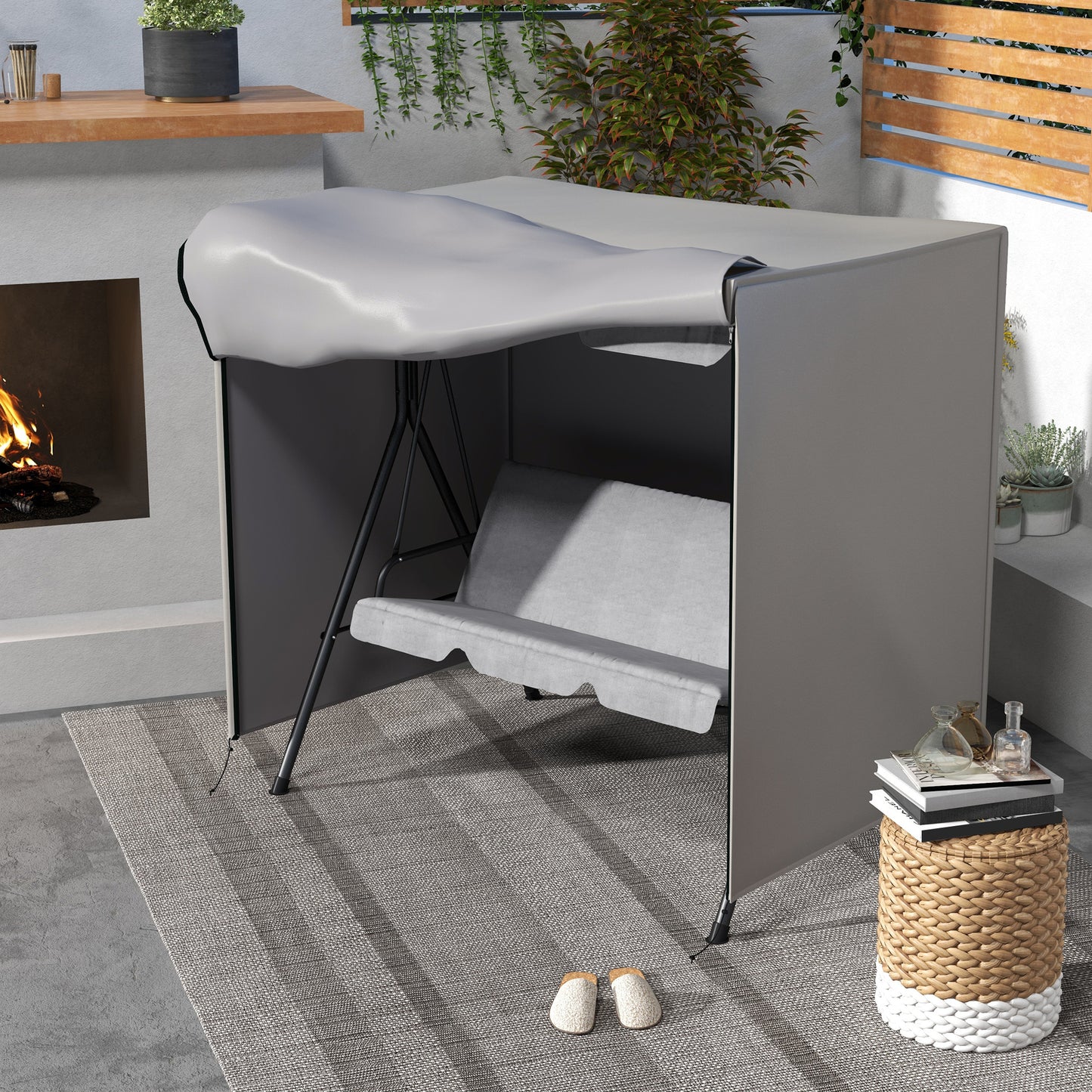 152 x 177cm Three-Seater Swing Chair Protective Cover