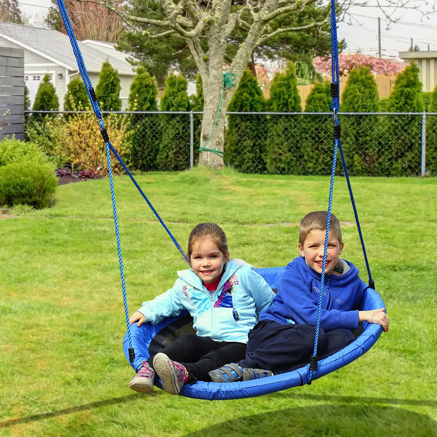 Kid Nest Swing Seat Saucer Tree Swing 40 Inch/100cm for Outdoor Indoor