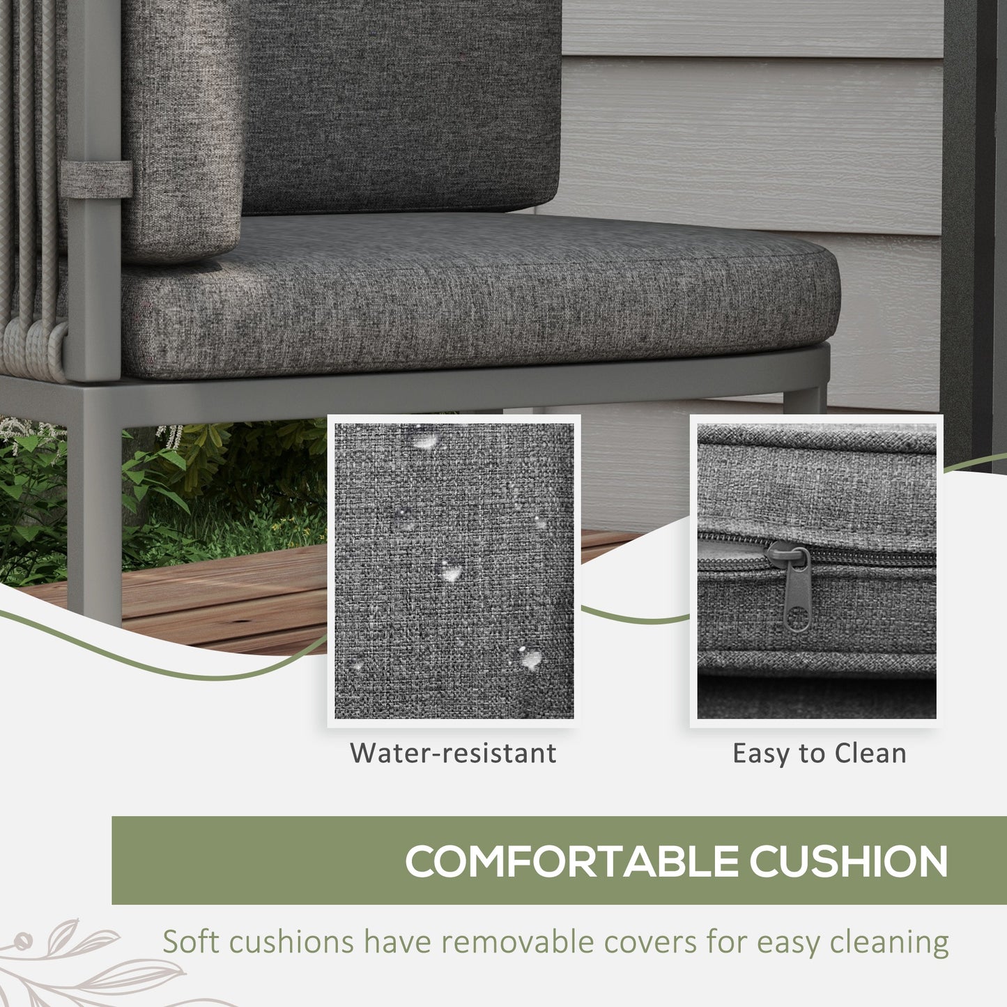 4-Seater Rattan Cube Garden Furniture Set with Cushions