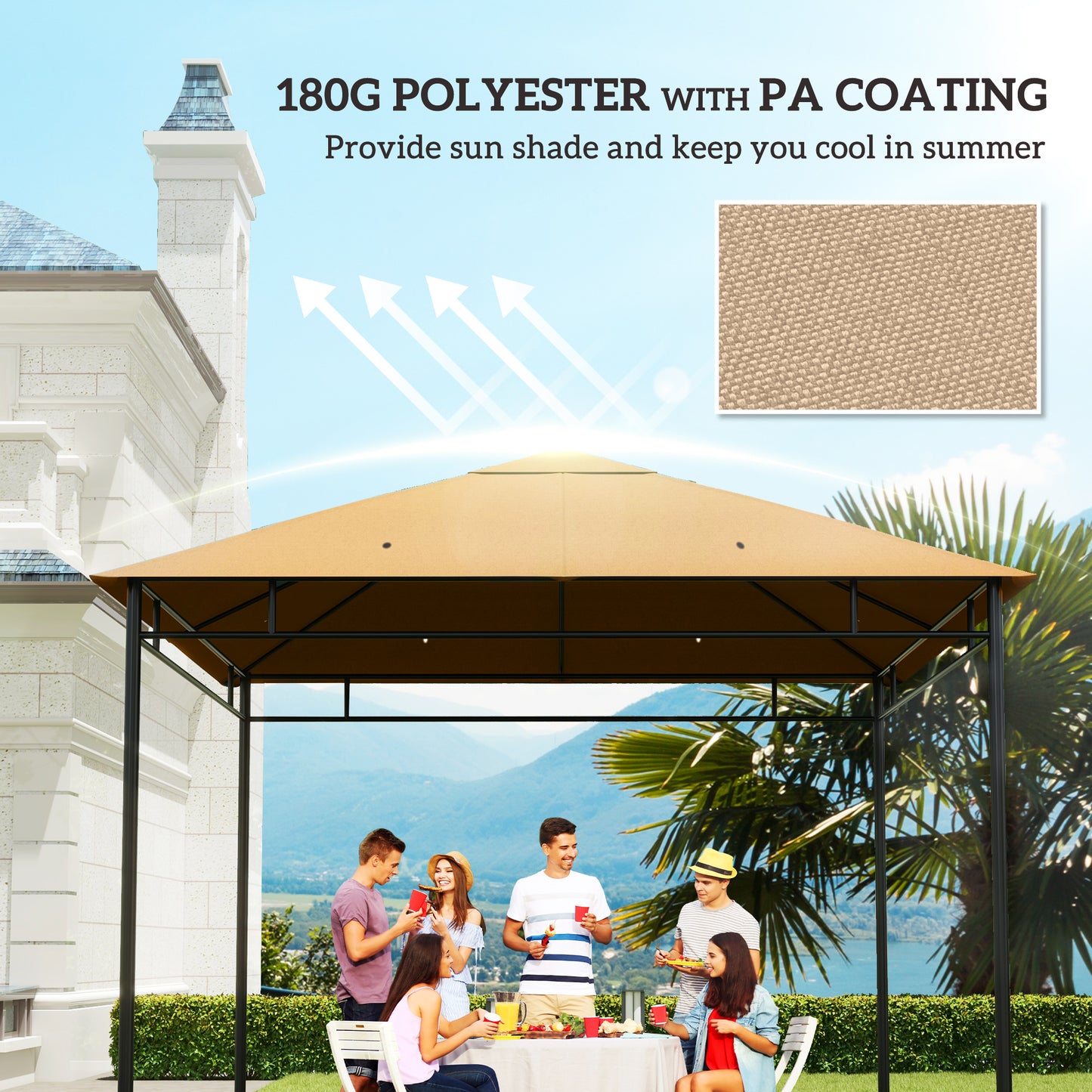 3 x 3 m Gazebo Canopy Replacement Cover