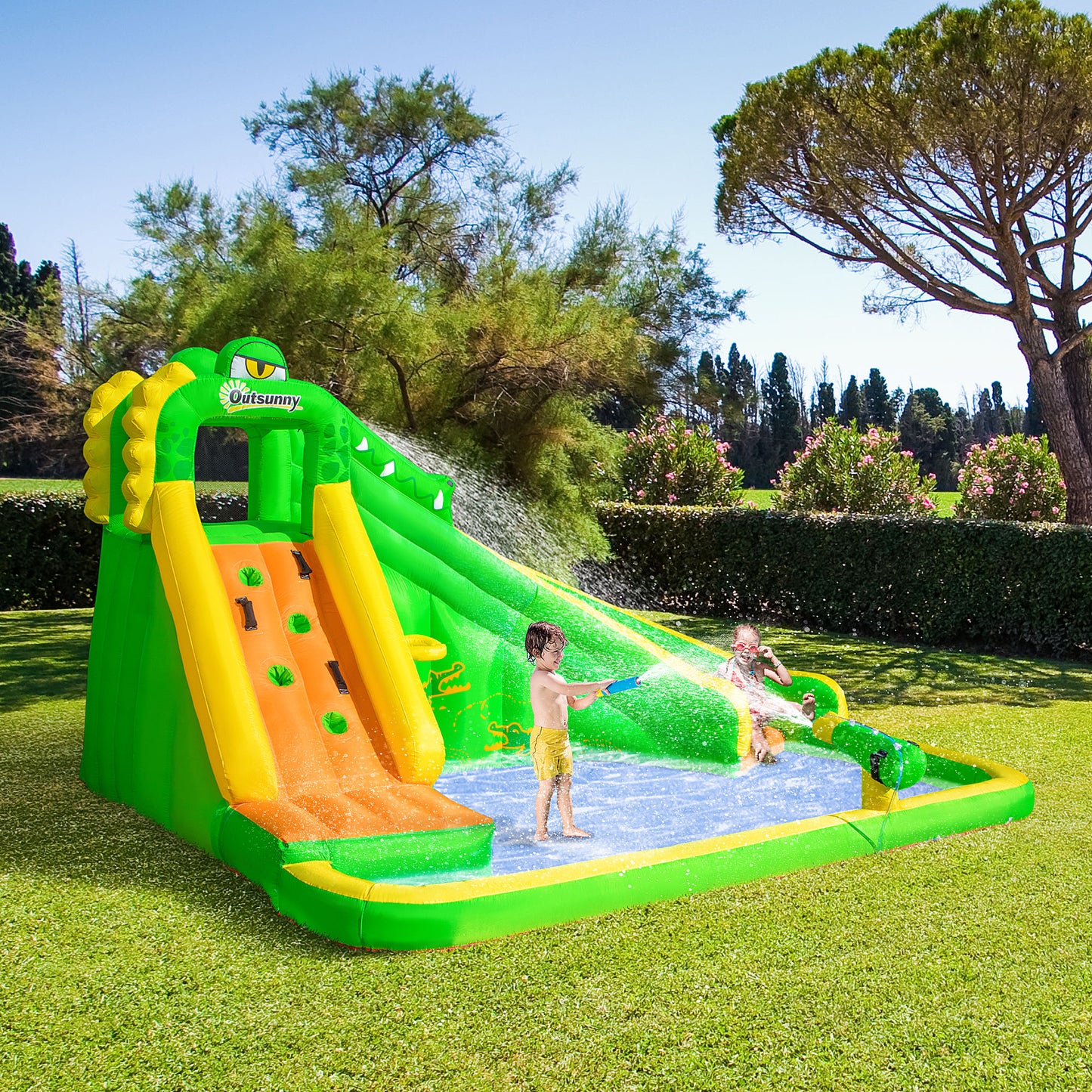 Kids Bouncy Castle, 5 in 1 Large Crocodile Style Inflatable House