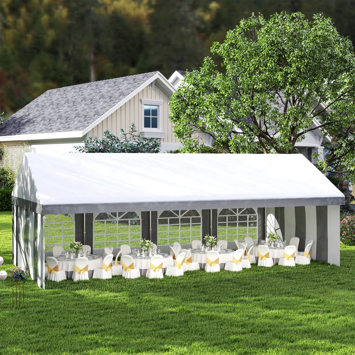 8m x 4m Marquee Gazebo with Sides