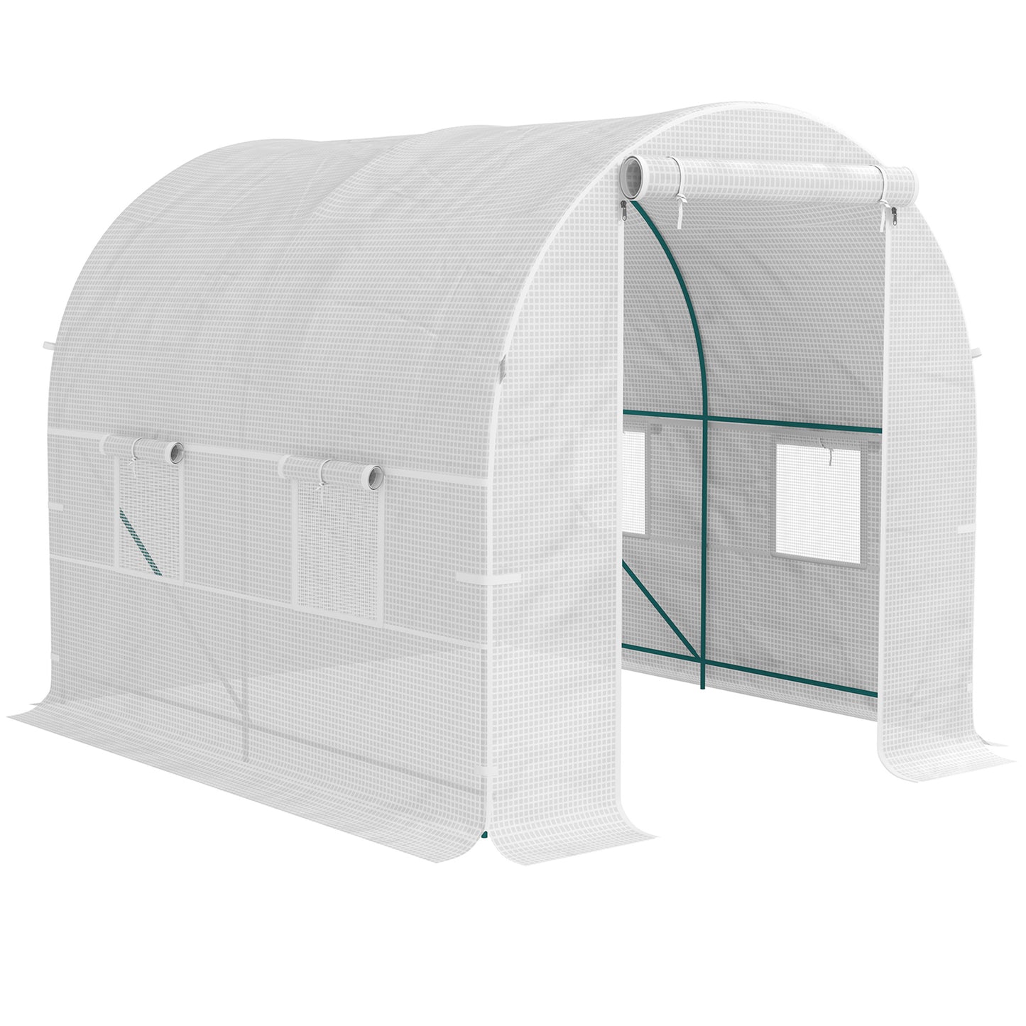 245 x 200cm Polytunnel Greenhouse